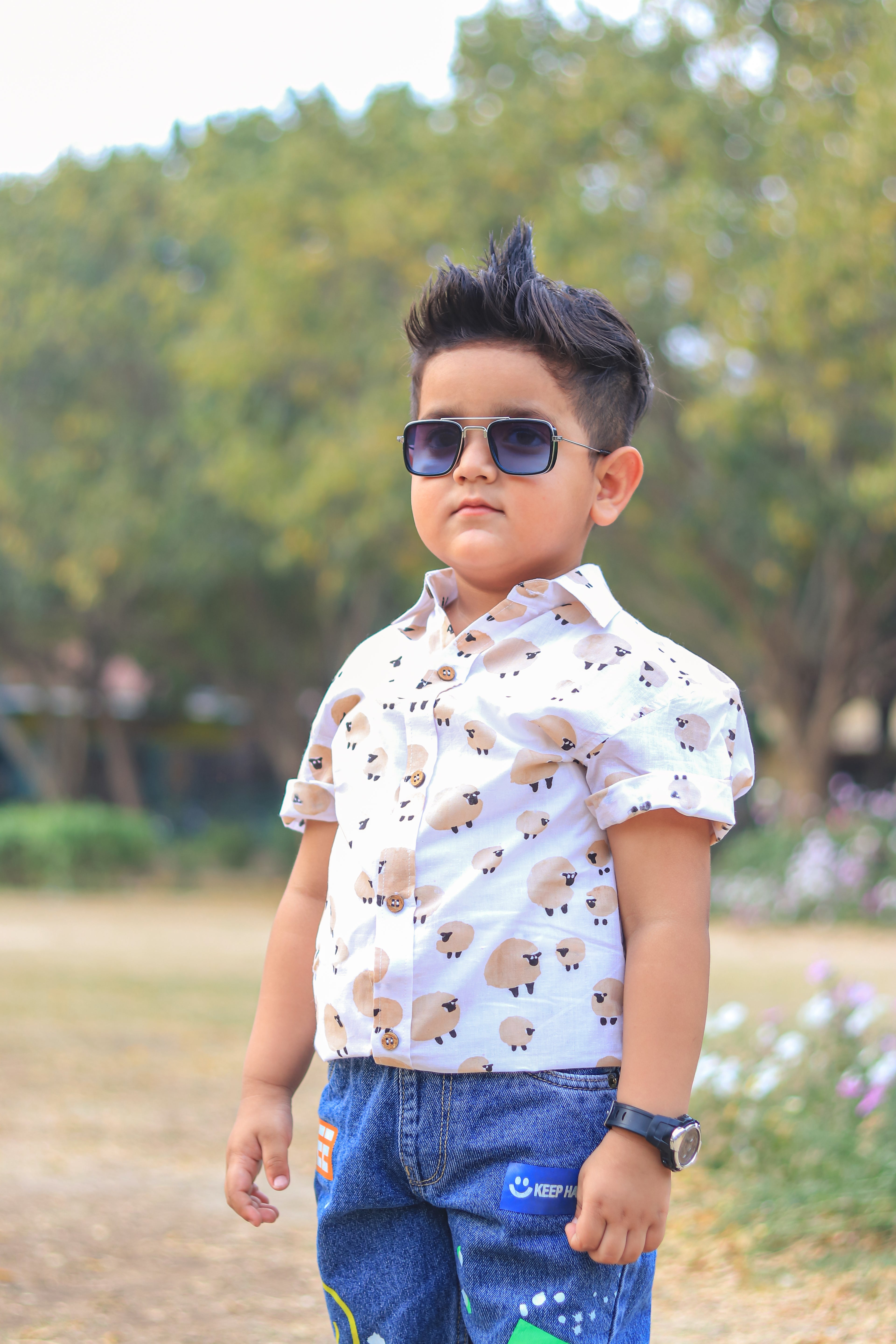 Handblock Sheep printed Shirt