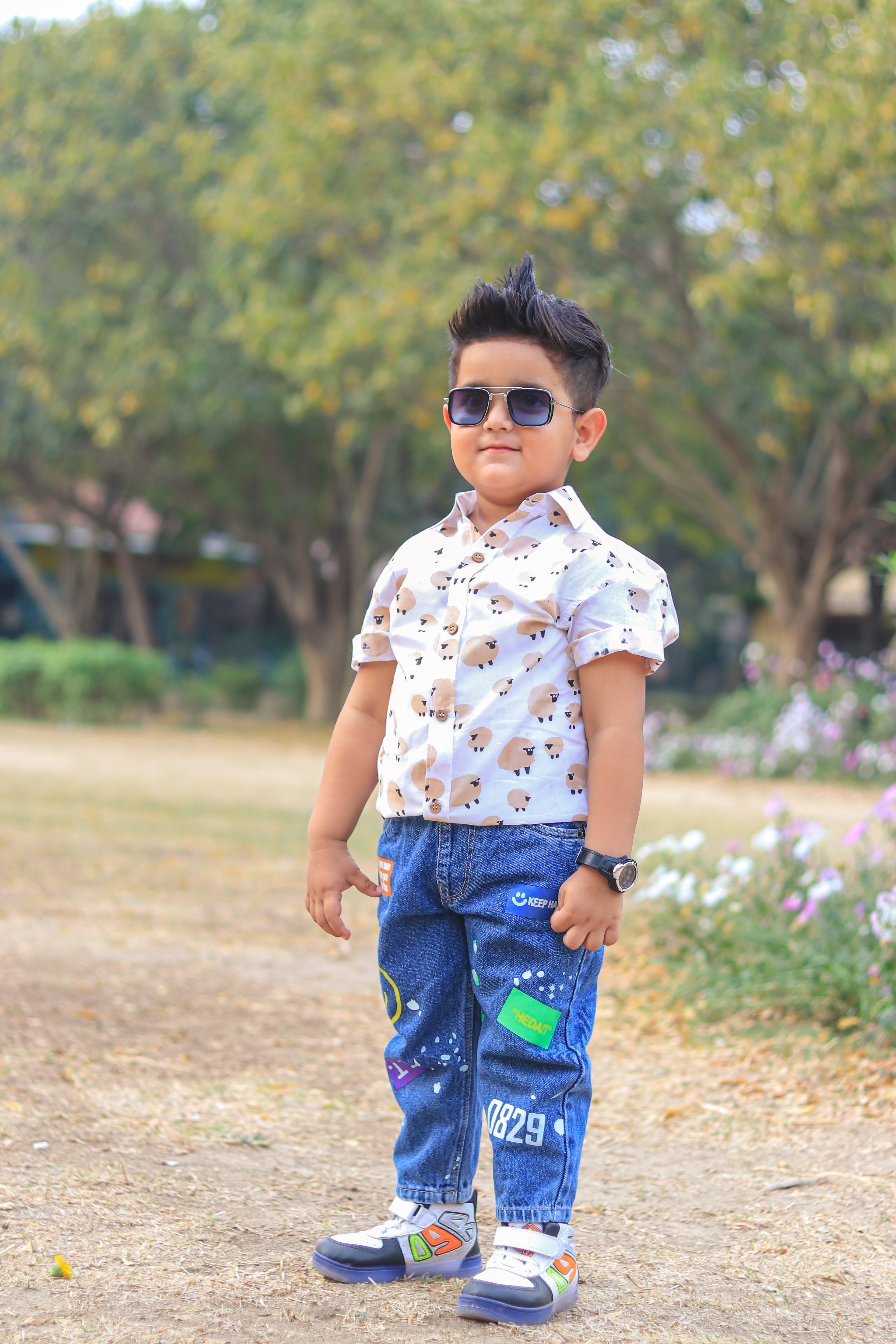 Handblock Sheep printed Shirt