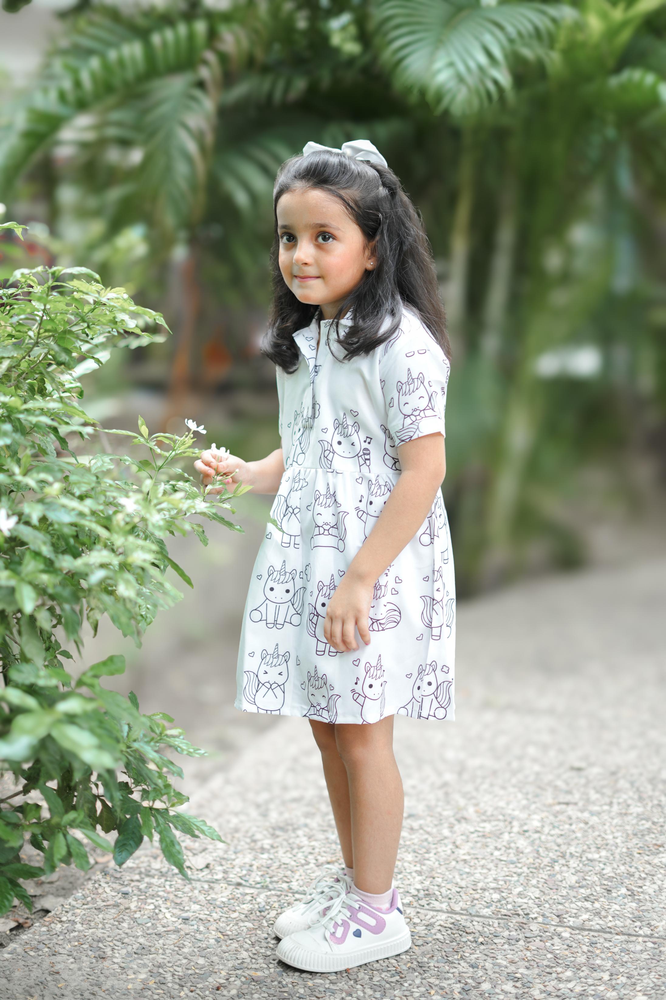 DIY Girl Coloring Frock