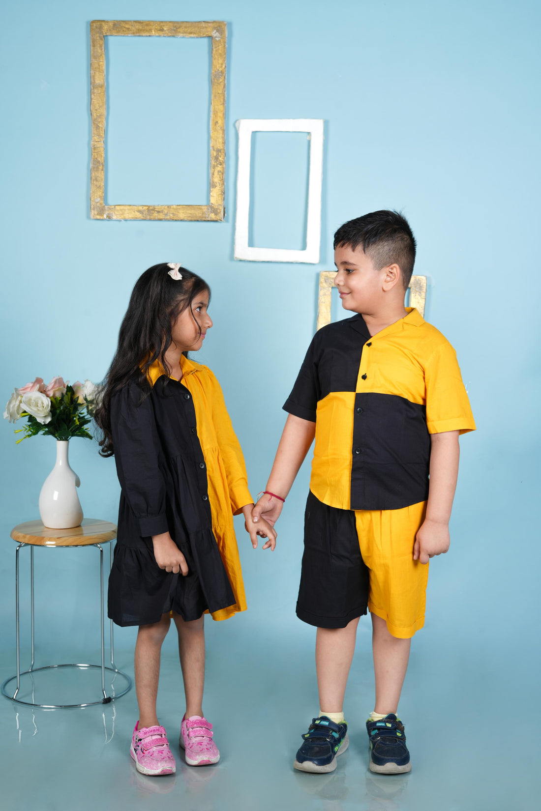 Black and Yellow Brother Sister Combo