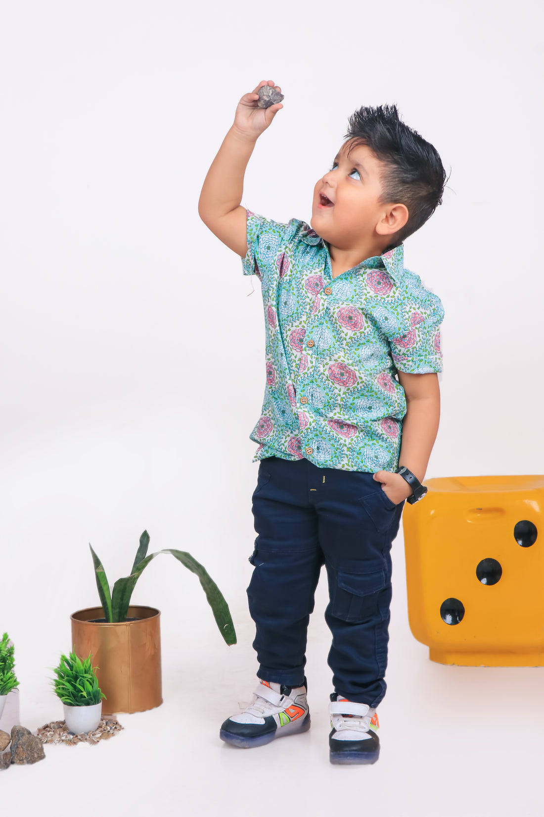 Floral Pattern Kids Shirt