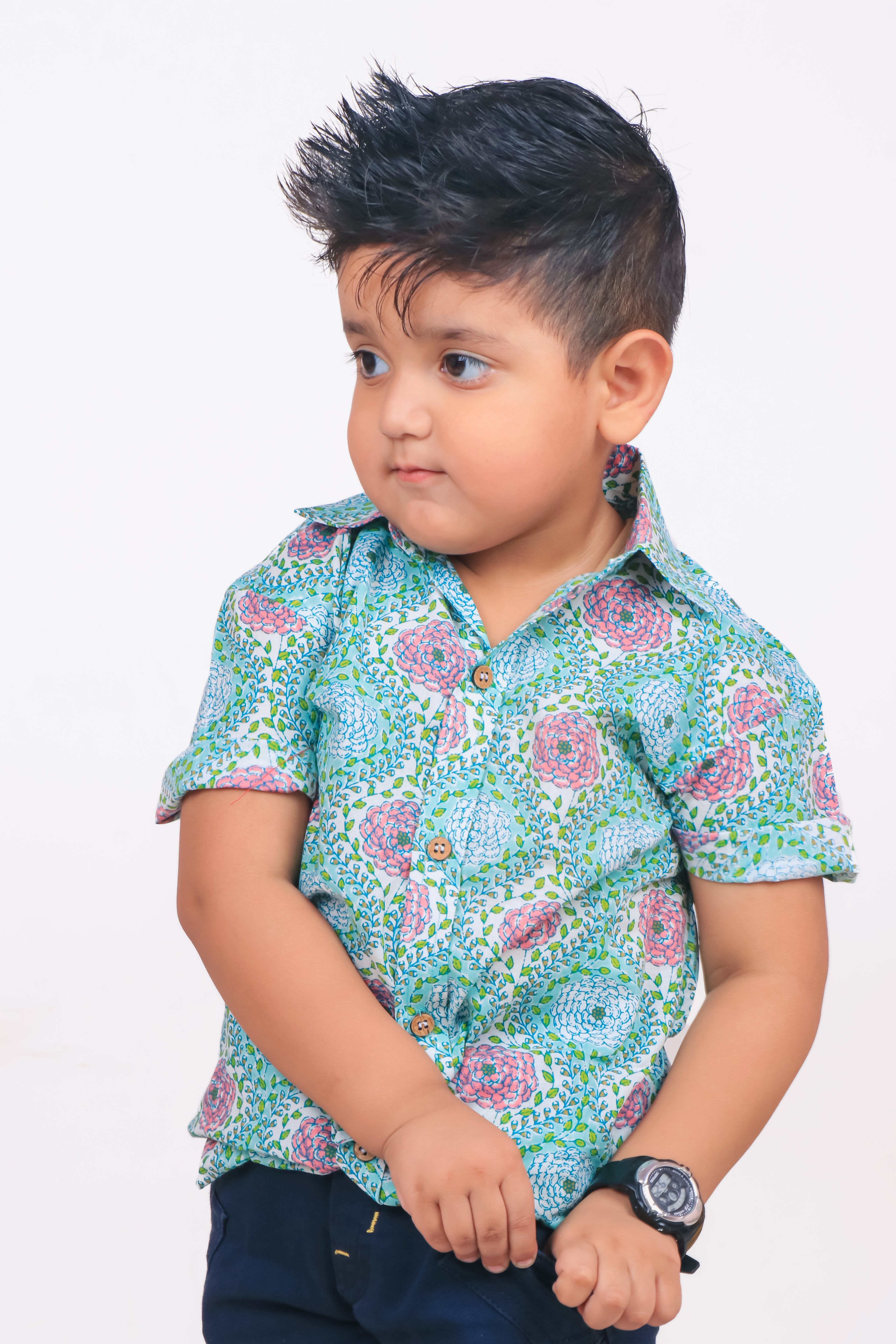 Floral Pattern Kids Shirt
