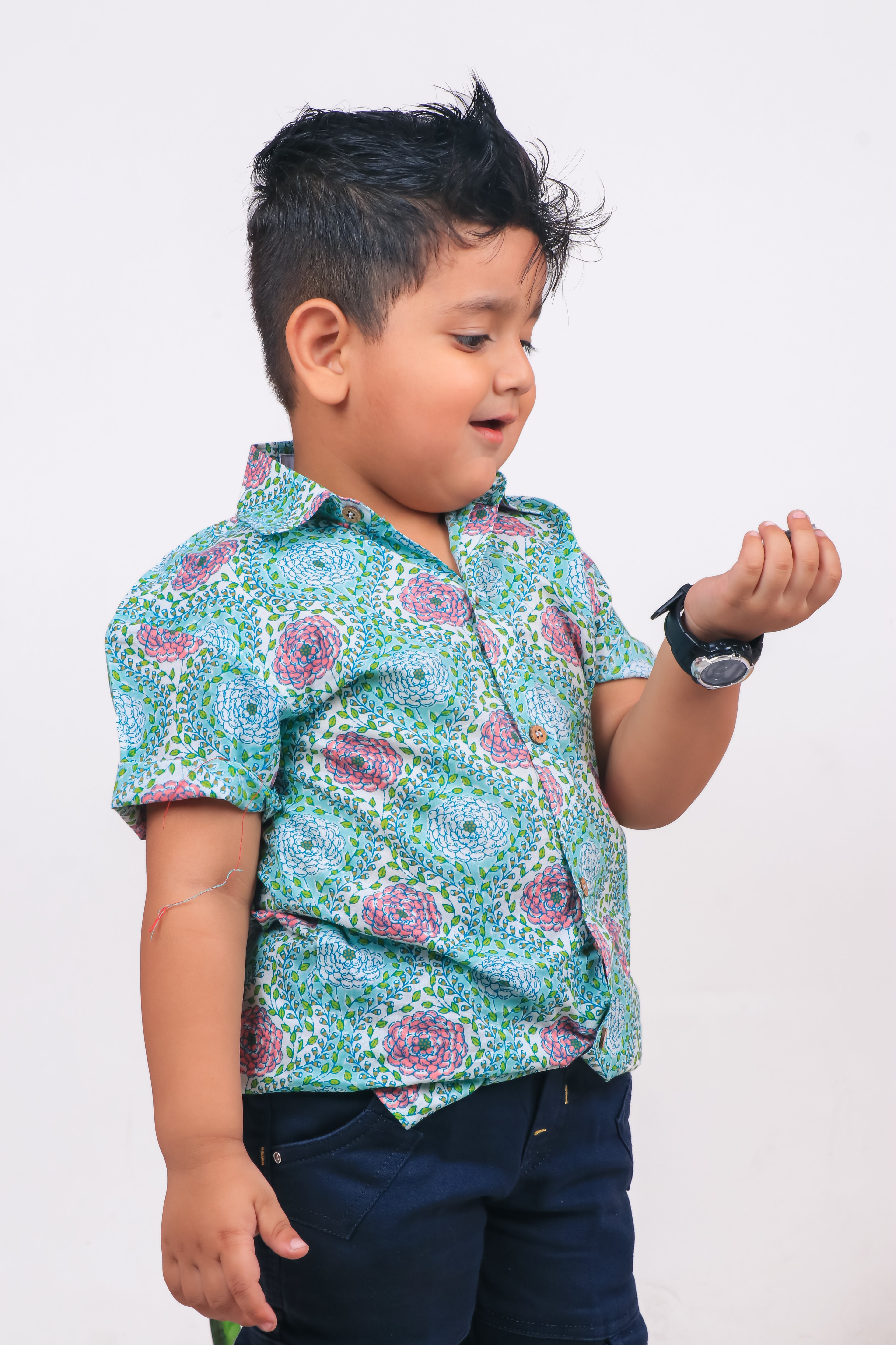 Floral Pattern Kids Shirt
