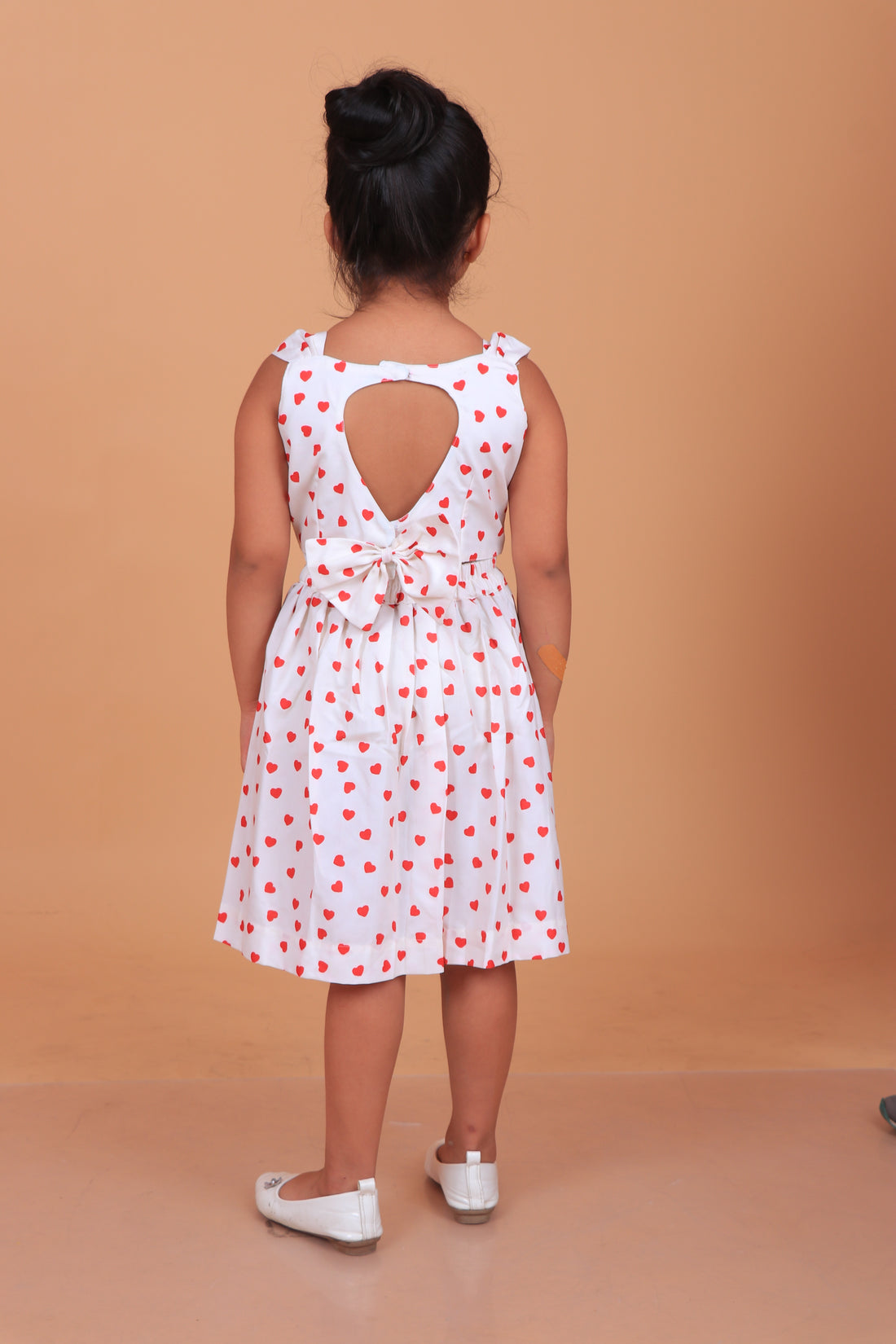 Red Heart Print Skirt Top for Girls