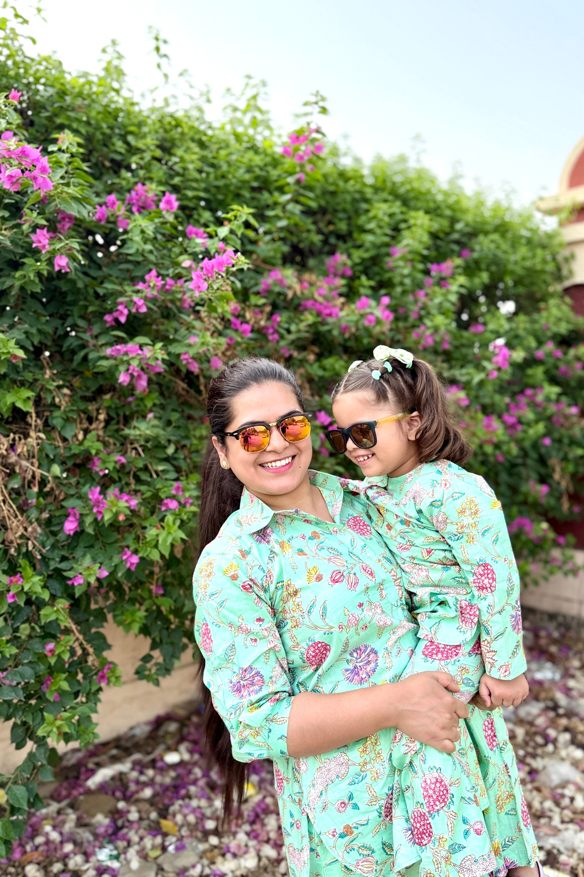 Floral Print Lounge Wear Twinning Combo