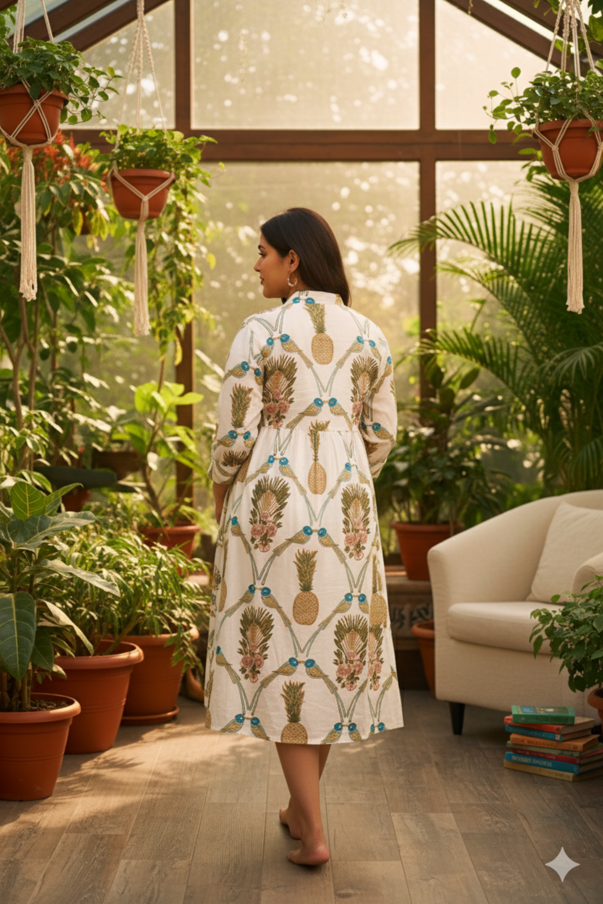Pineapple Print Maternity Dress