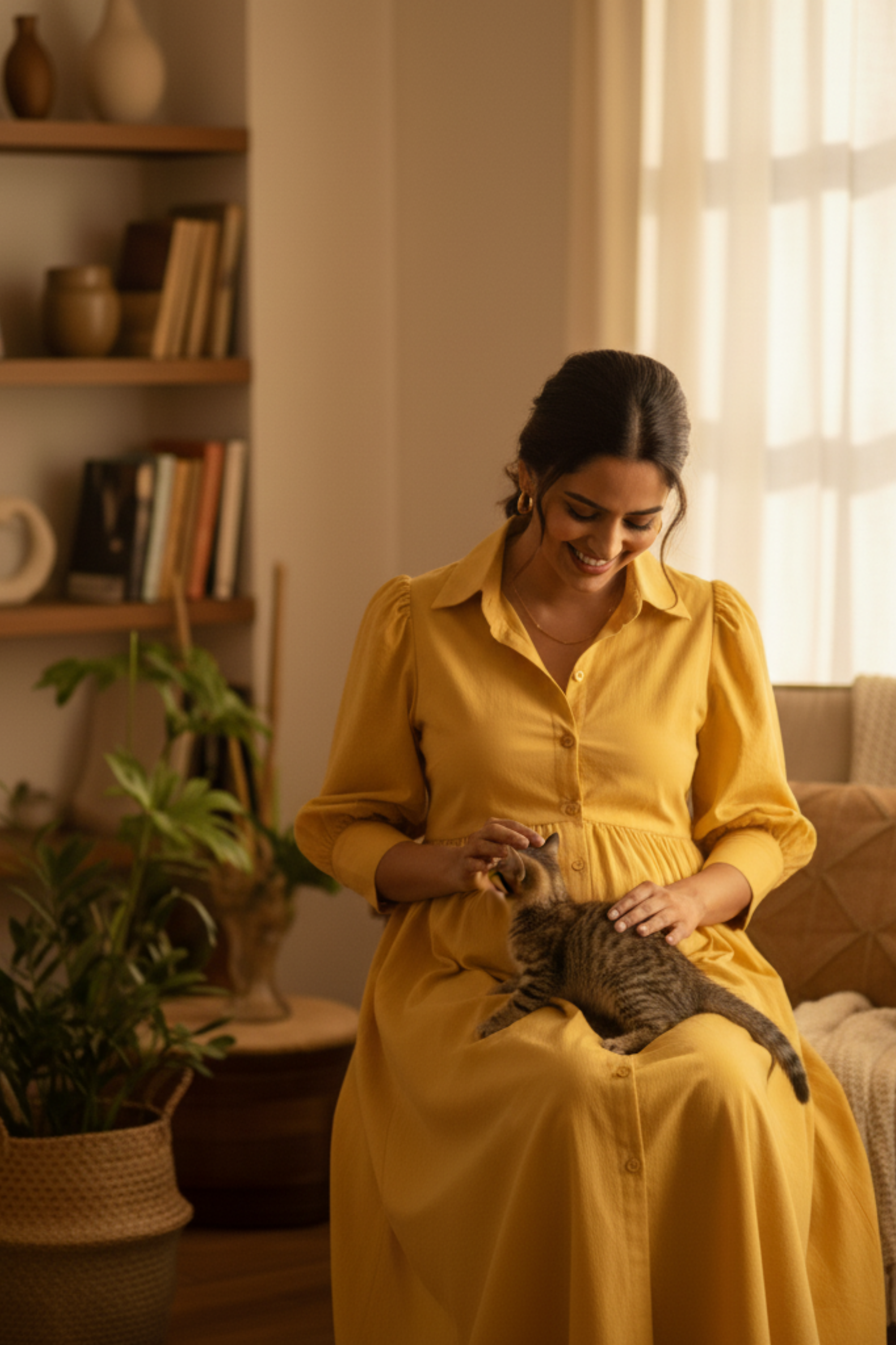 Mustard Maternity Dress