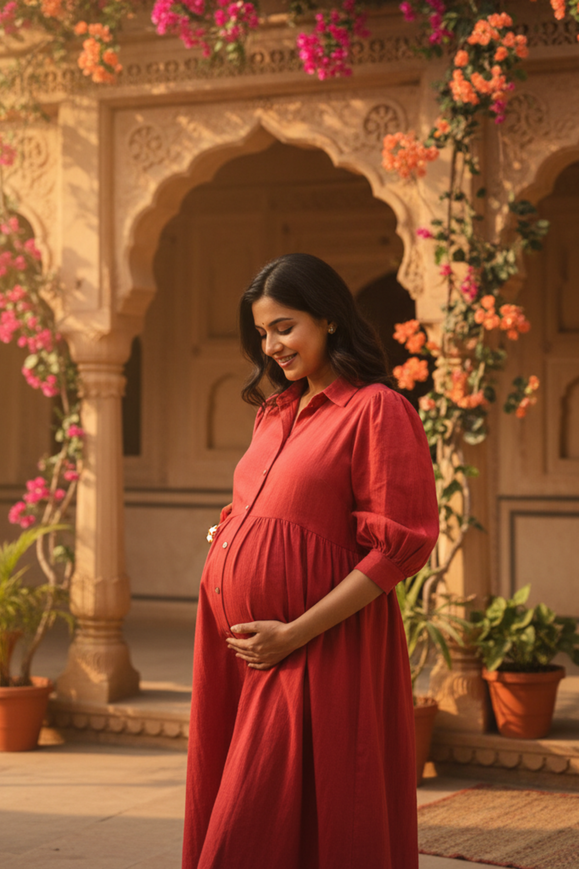 Red Maternity Dress