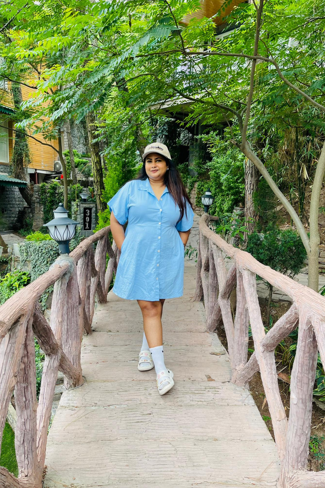 Sky Blue Shirt Dress