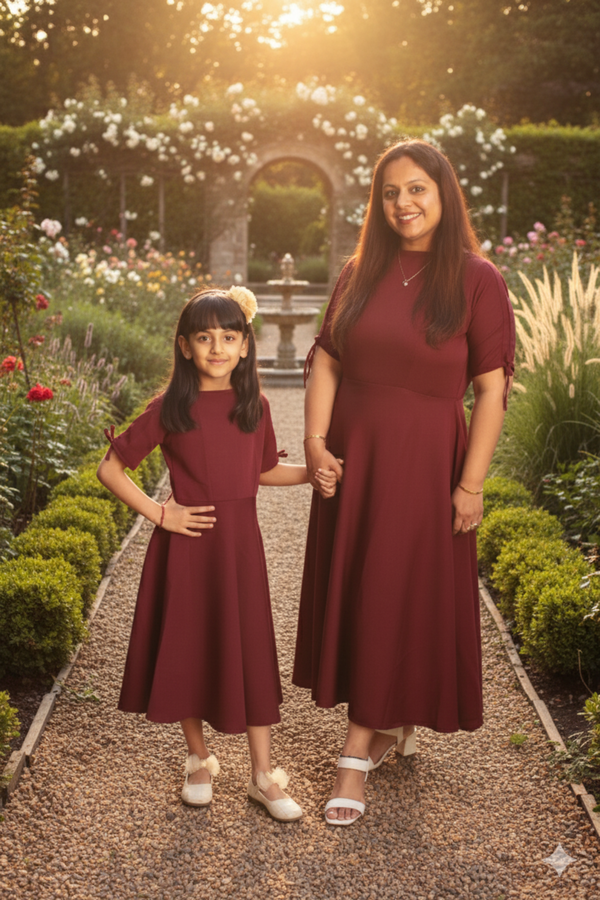 Maroon Mignon Twinning Dress