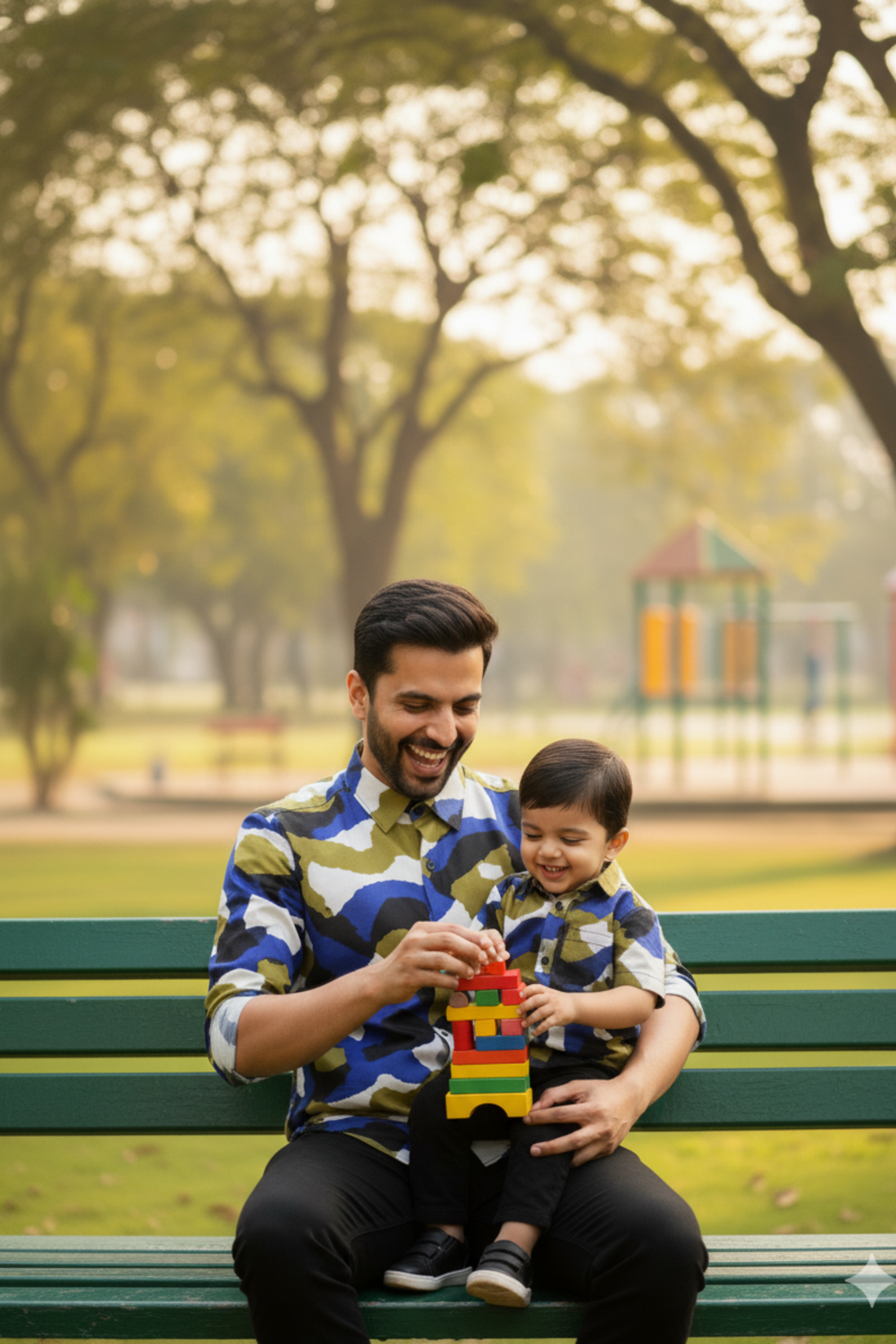 Zig Zag Print Father Son Twinning Set