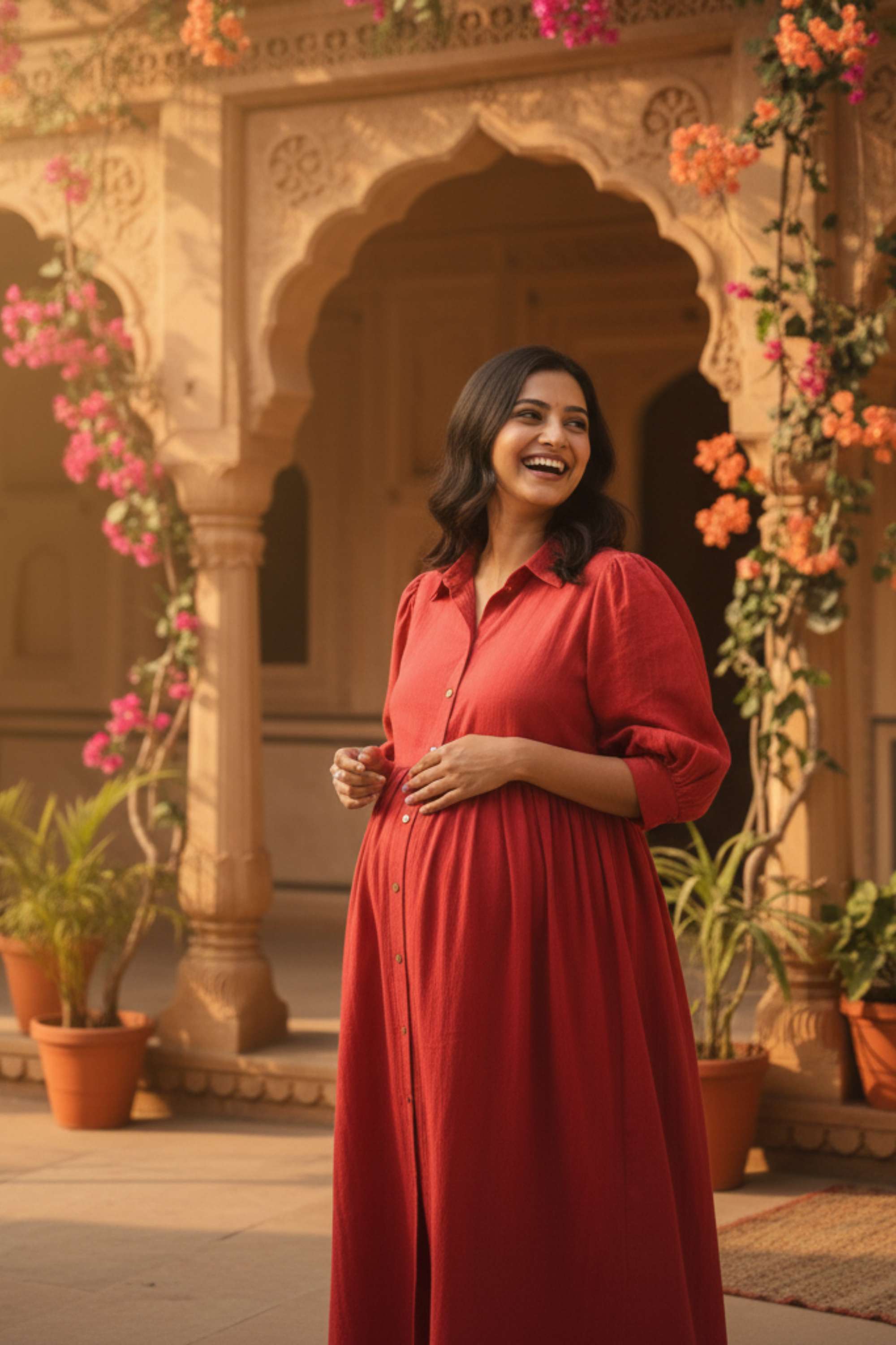 Red Maternity Dress