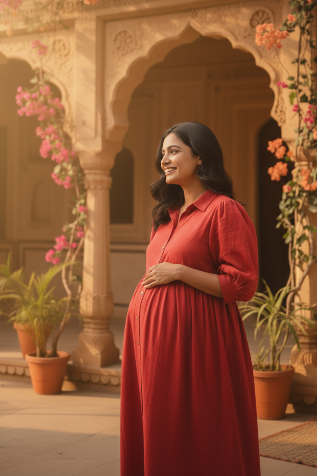 Red Maternity Dress
