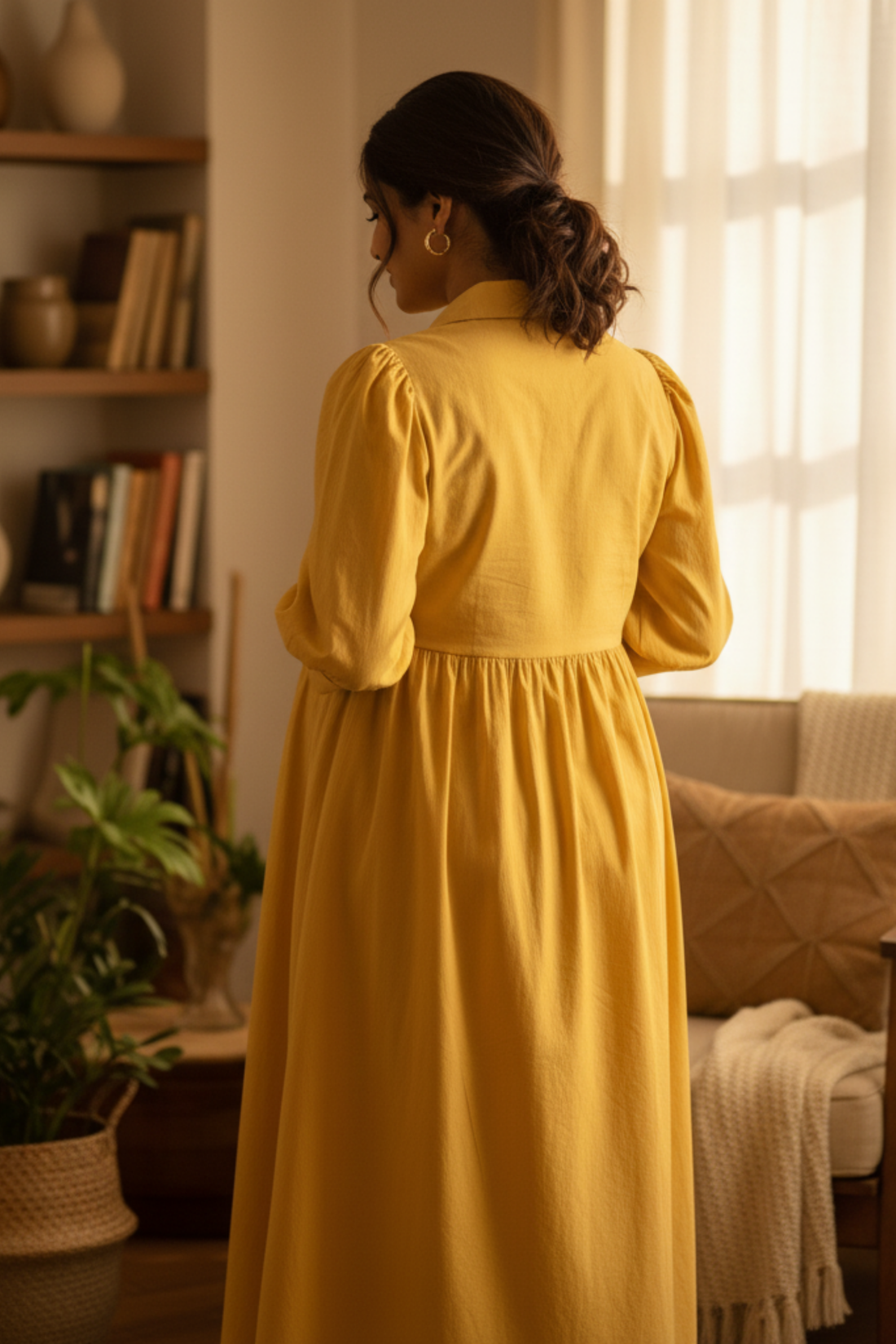 Mustard Maternity Dress