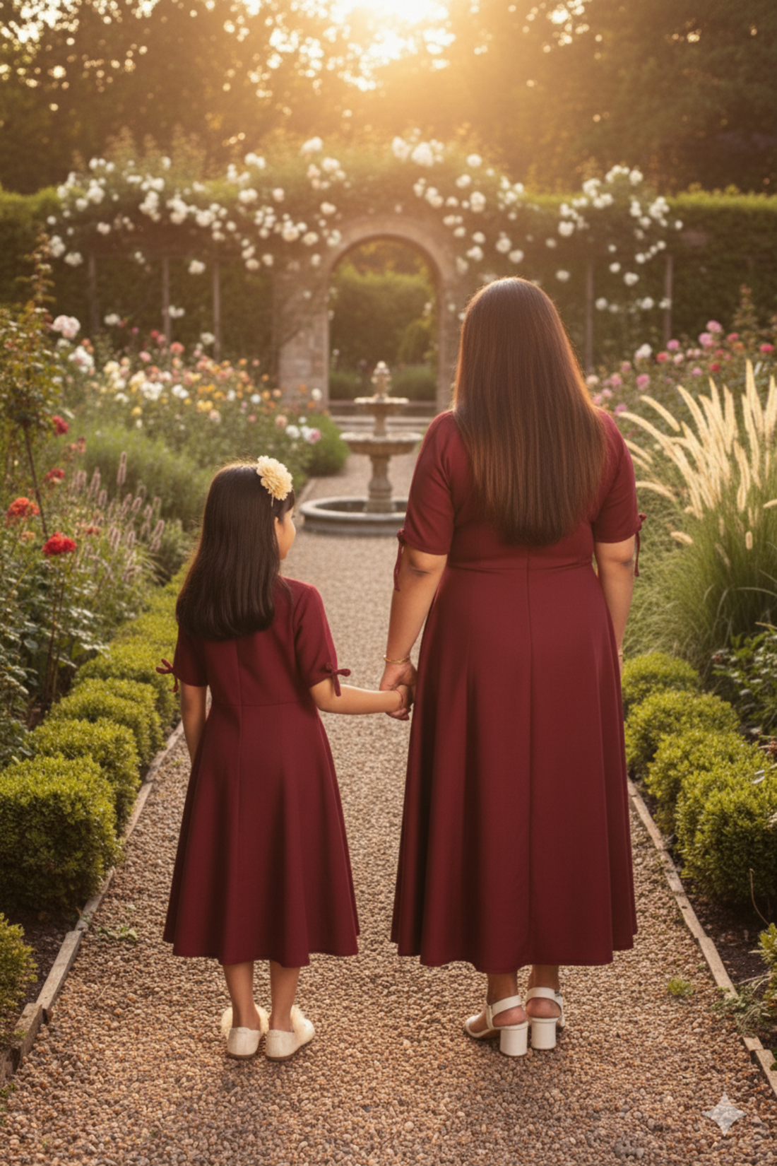 Maroon Mignon Twinning Dress