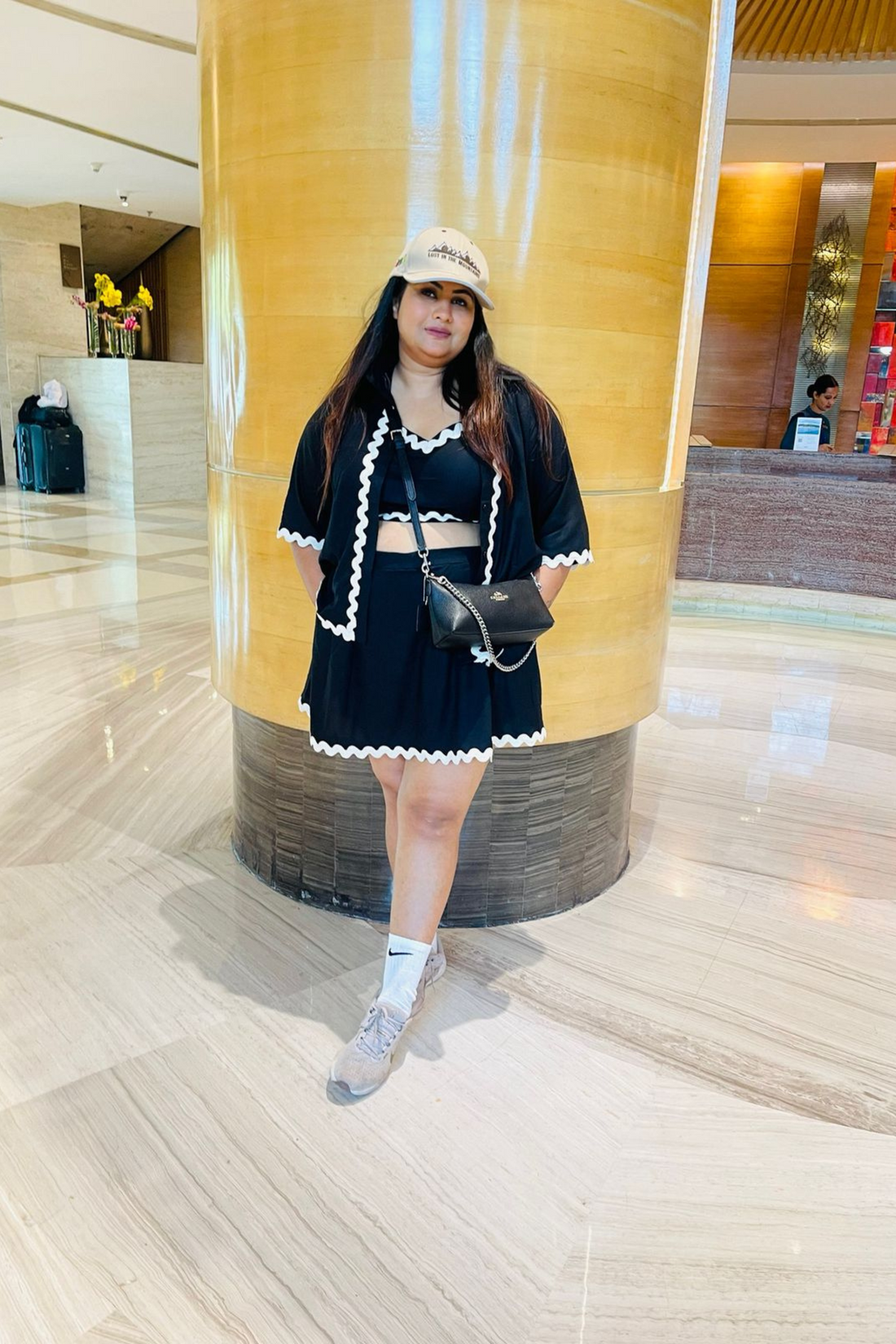 Black 3 Piece Skort Co-ord Set