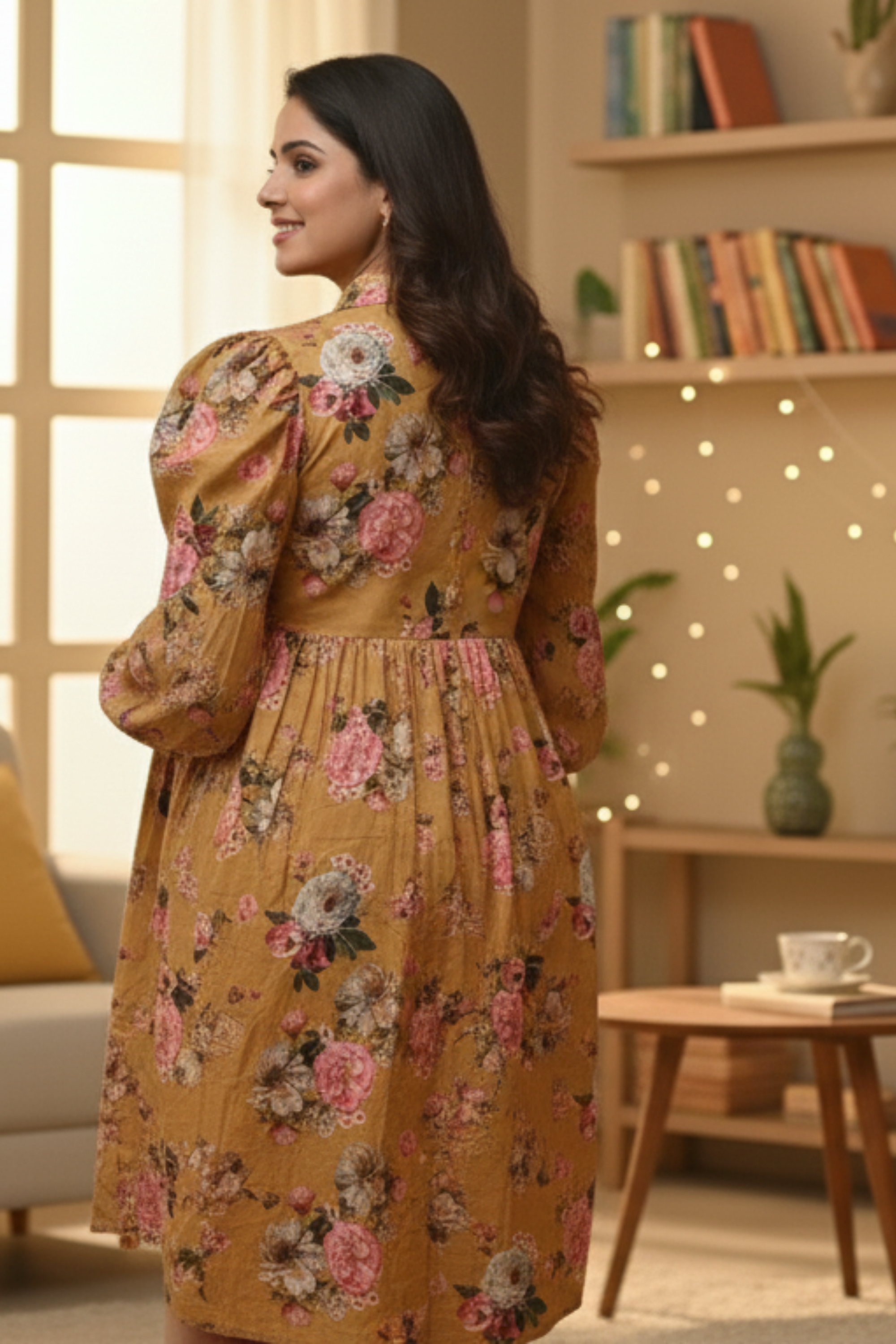 Yellow Floral Maternity Dress