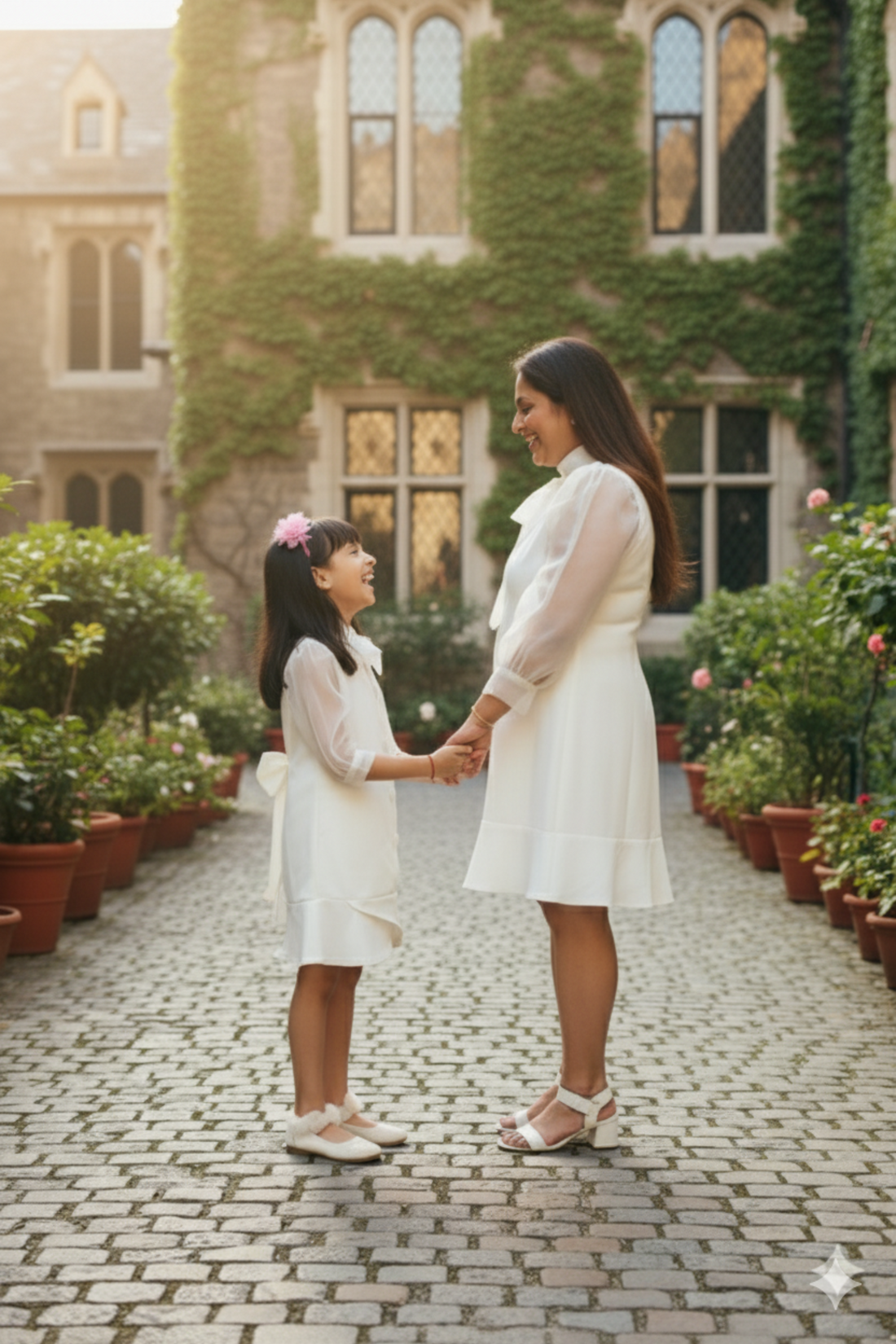 White Party Twinning Dress