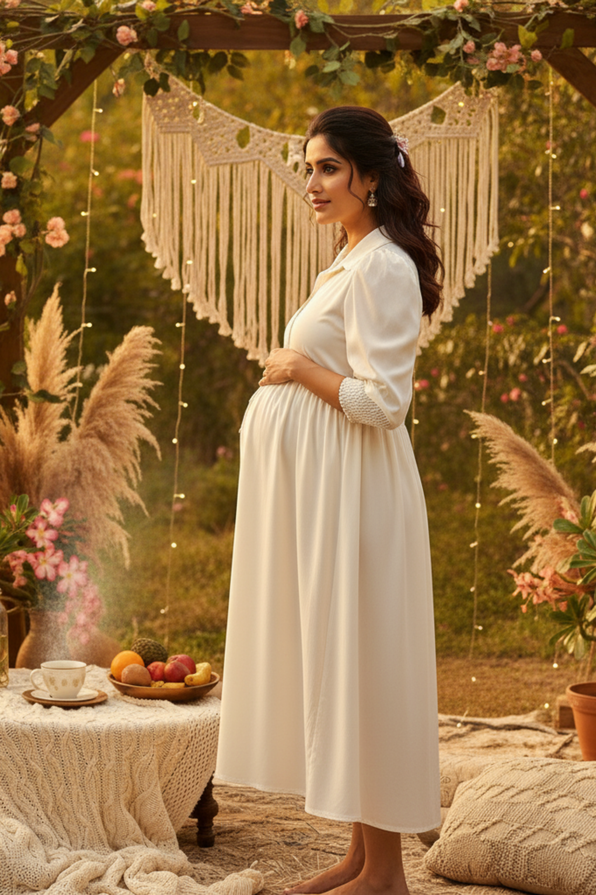 White Maternity Dress