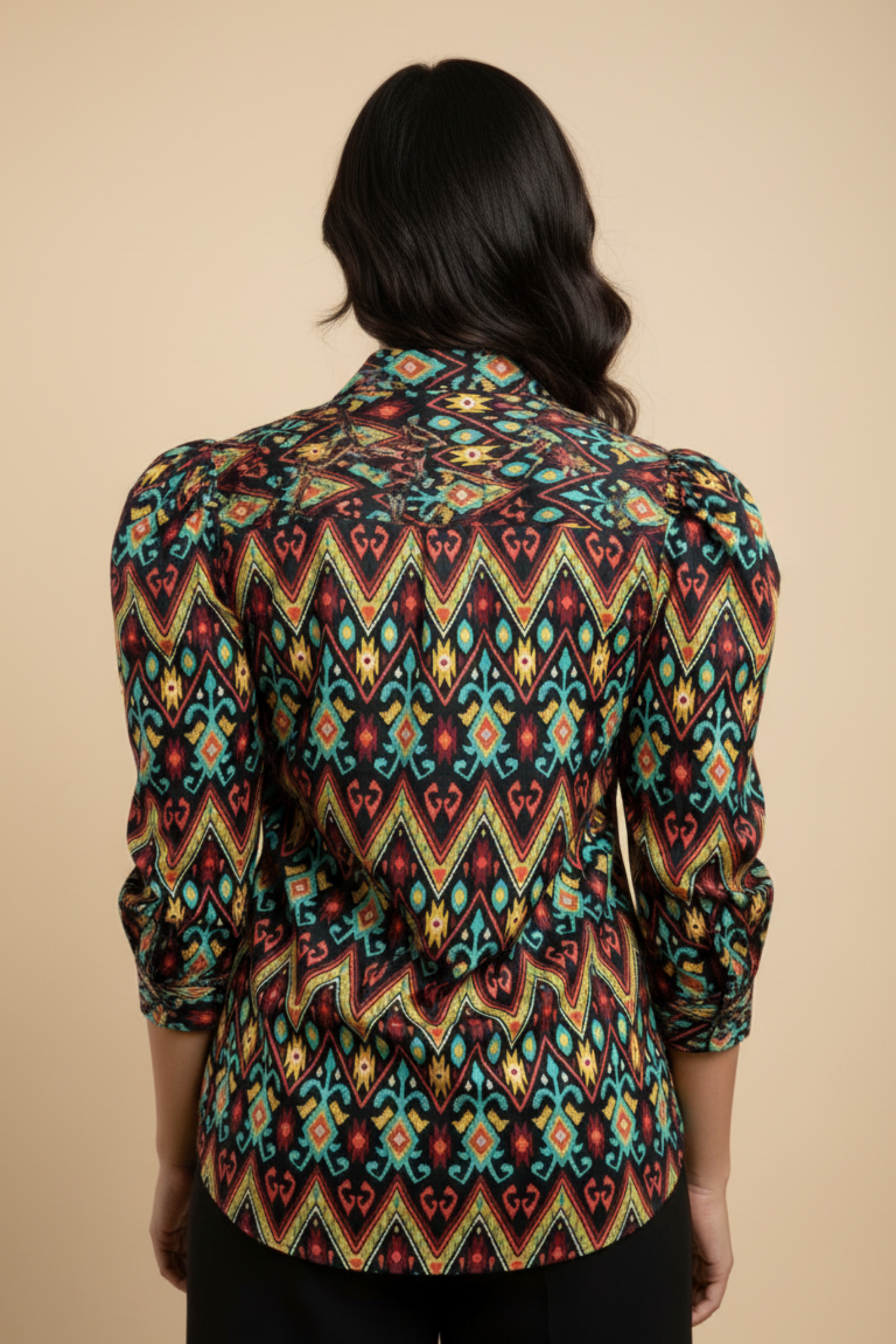 Black Tribal Print Shirt