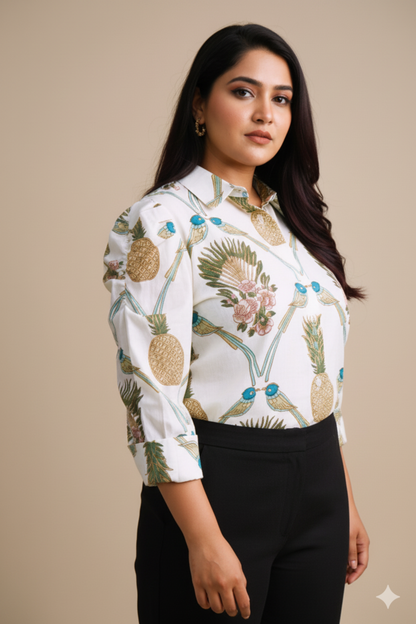 Pineapple Print Shirt
