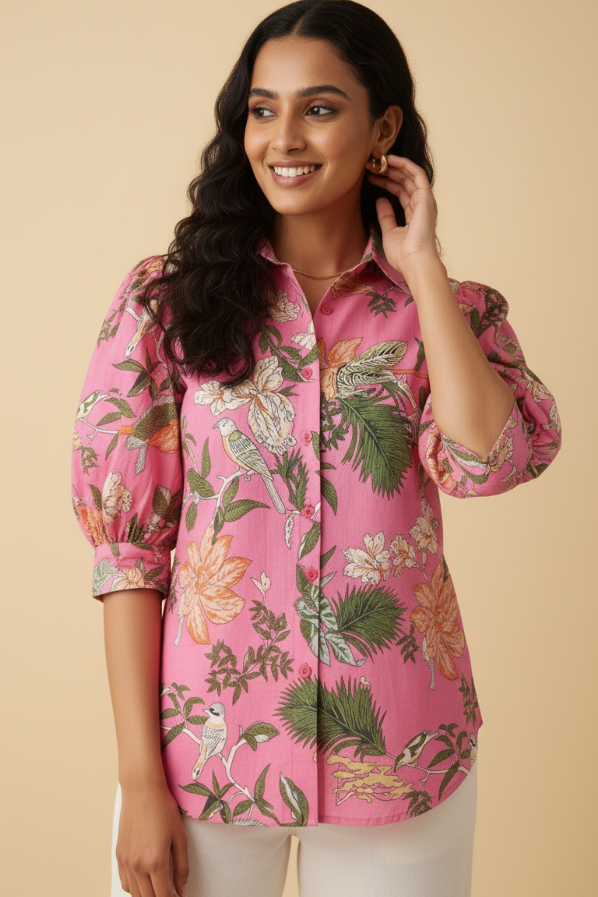 Pink Forest Shirt for Women