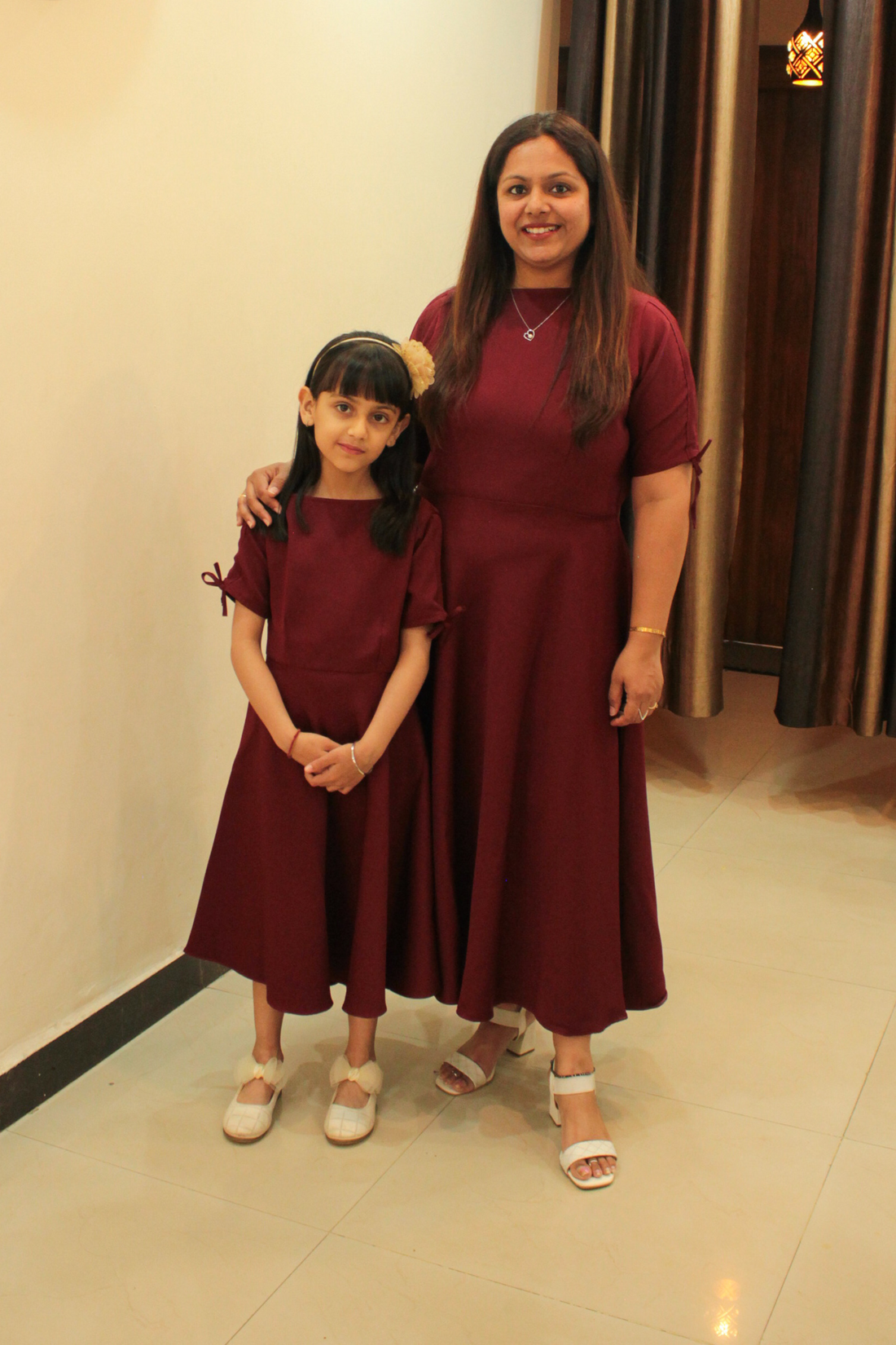 Maroon Mignon Twinning Dress