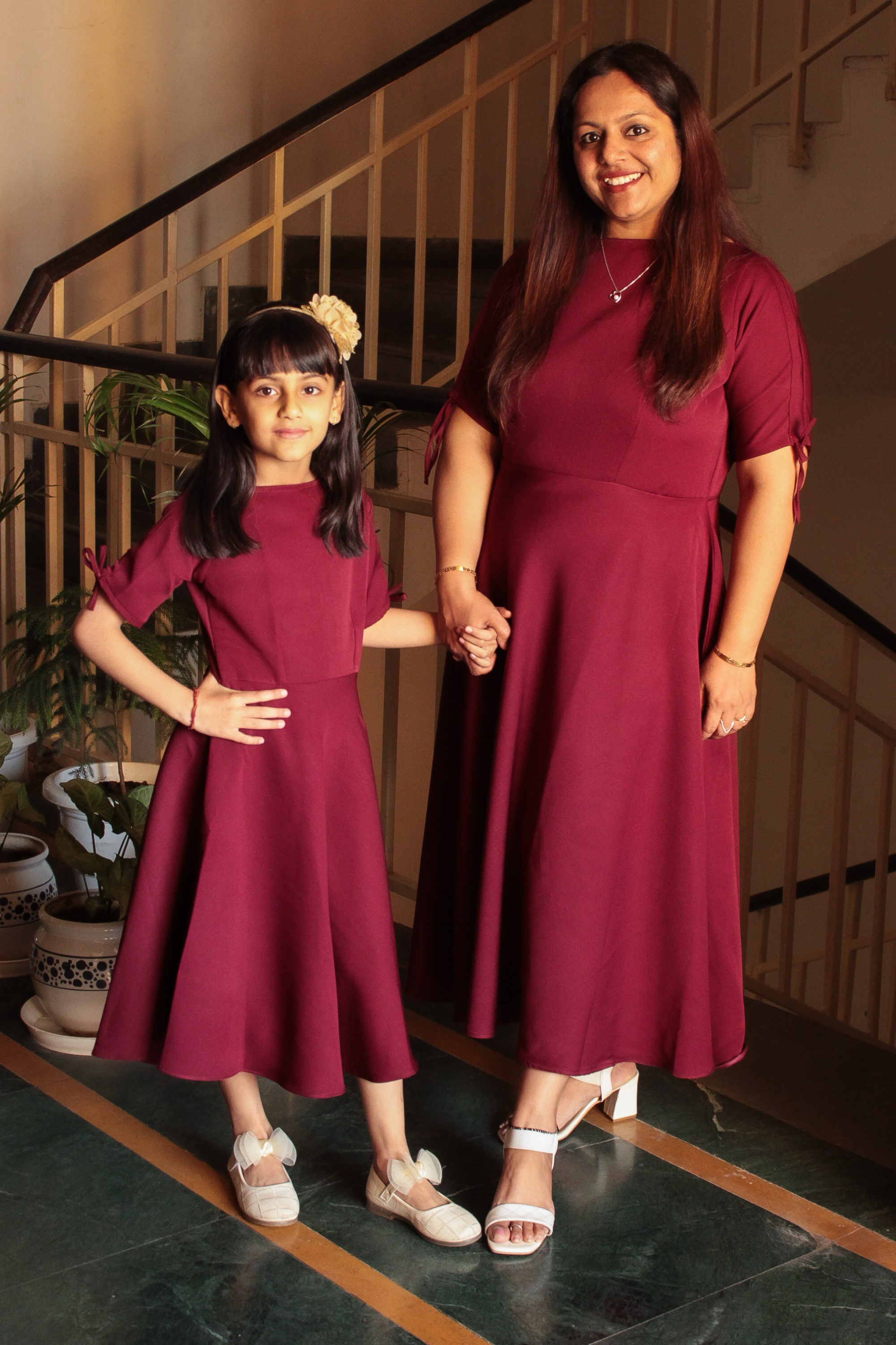 Maroon Mignon Twinning Dress