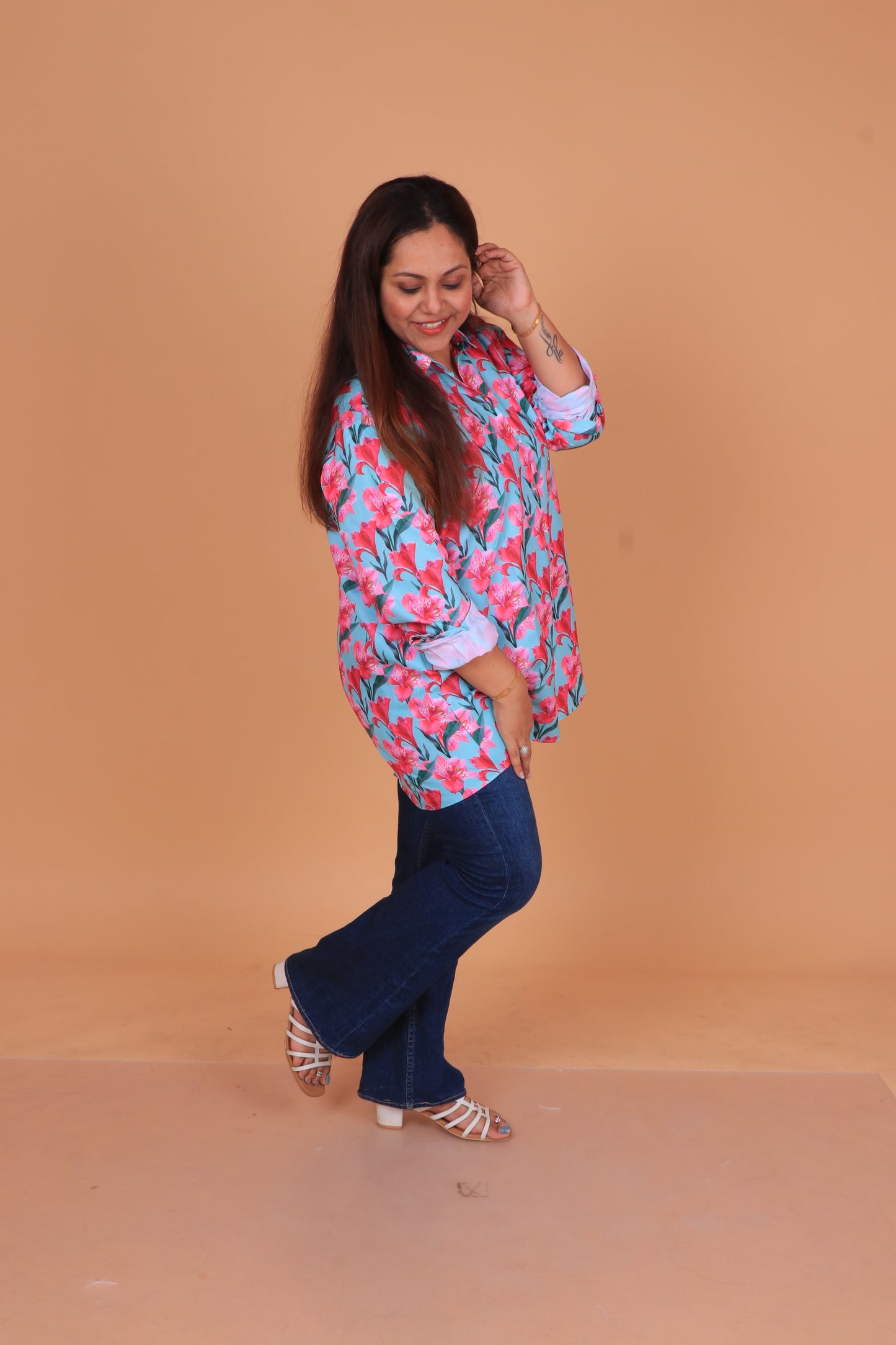 Green Lily Shirt for Women