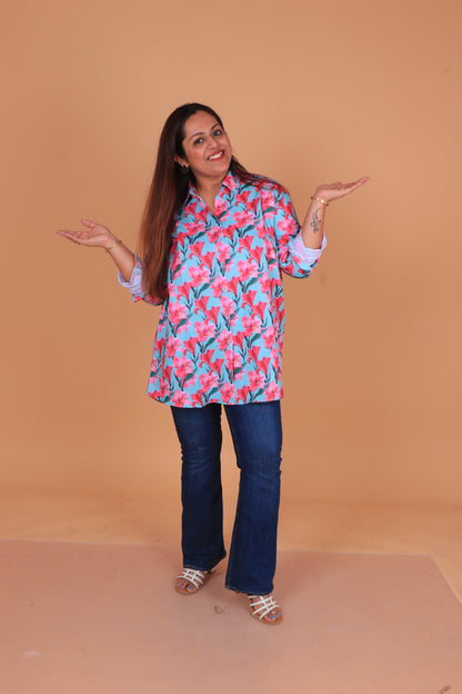 Green Lily Shirt for Women
