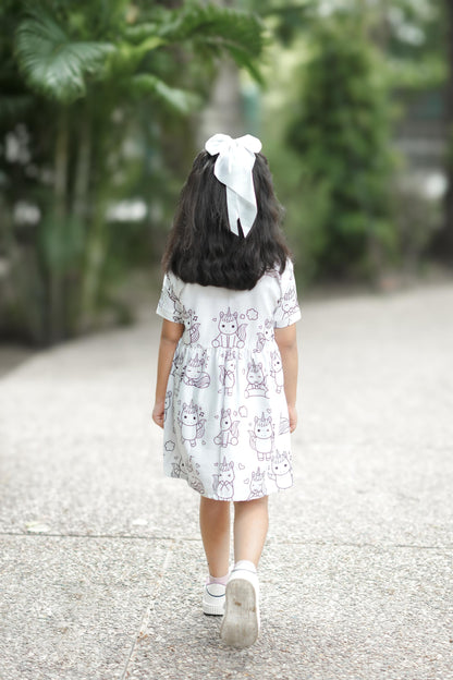 DIY Girl Coloring Frock