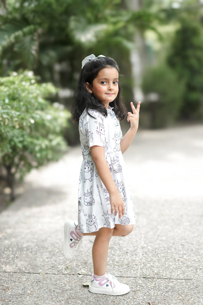 DIY Girl Coloring Frock