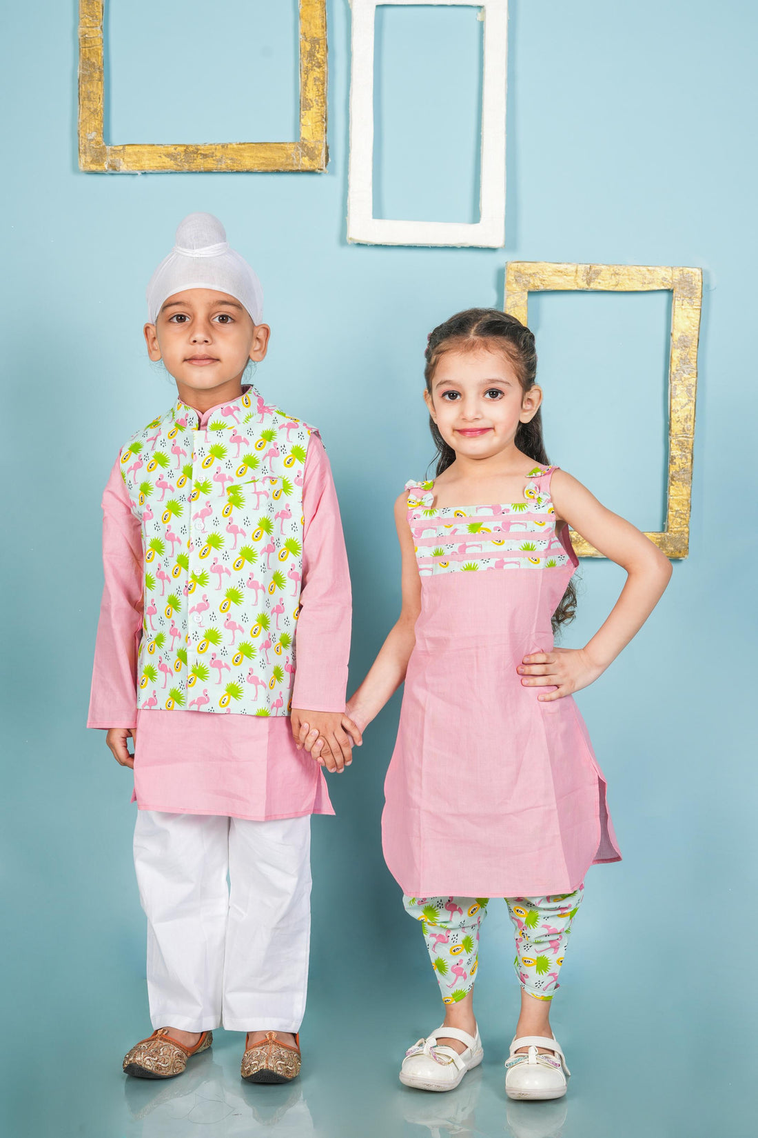 Flamingo Print Brother Sister Combo