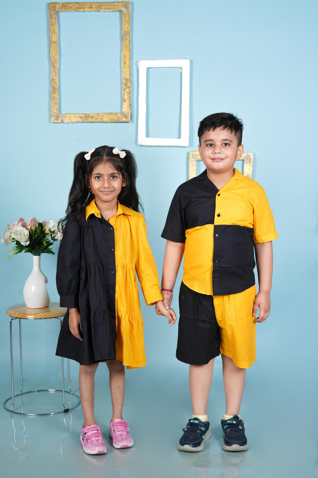 Black and Yellow Brother Sister Combo