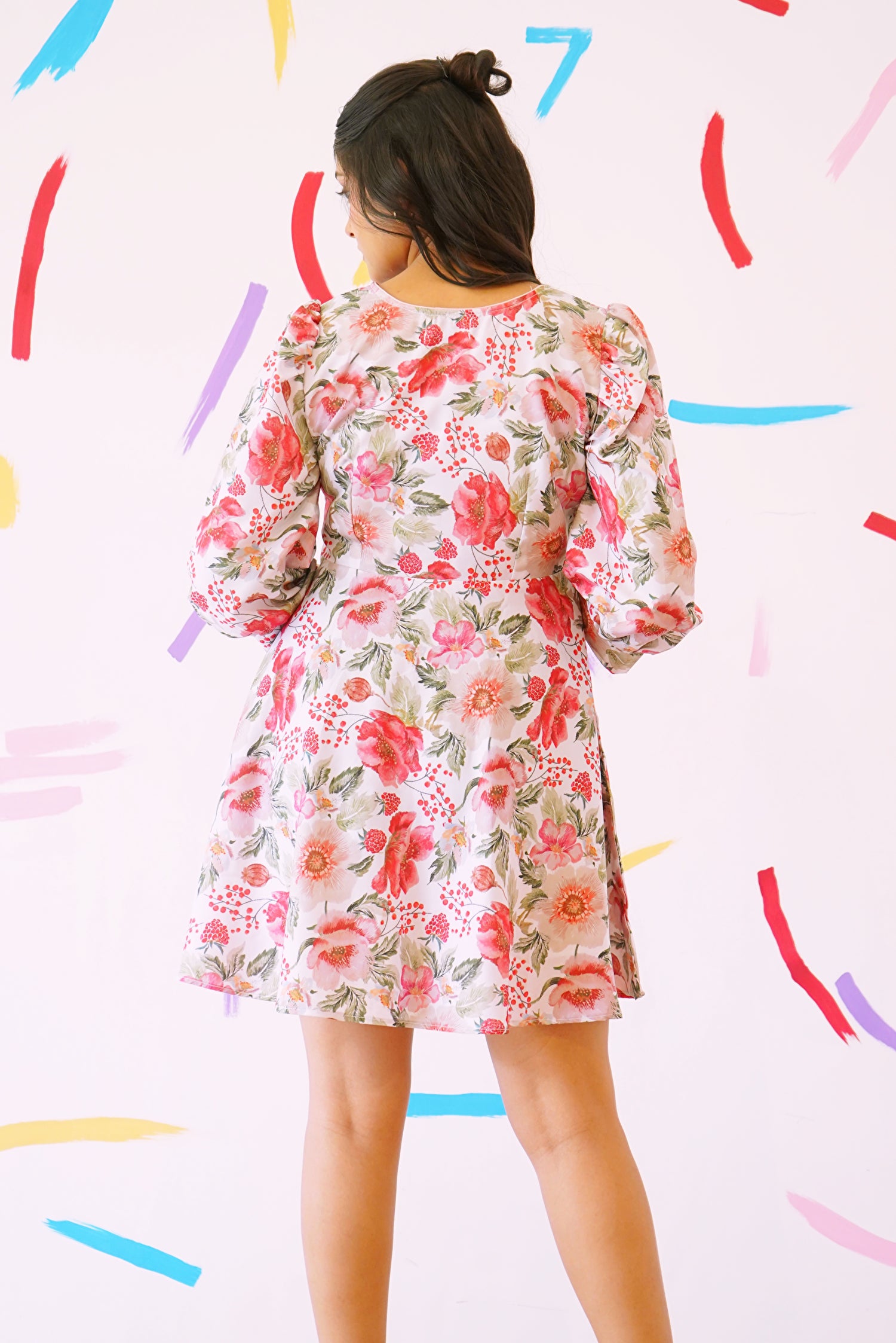 White Floral Dress for Women