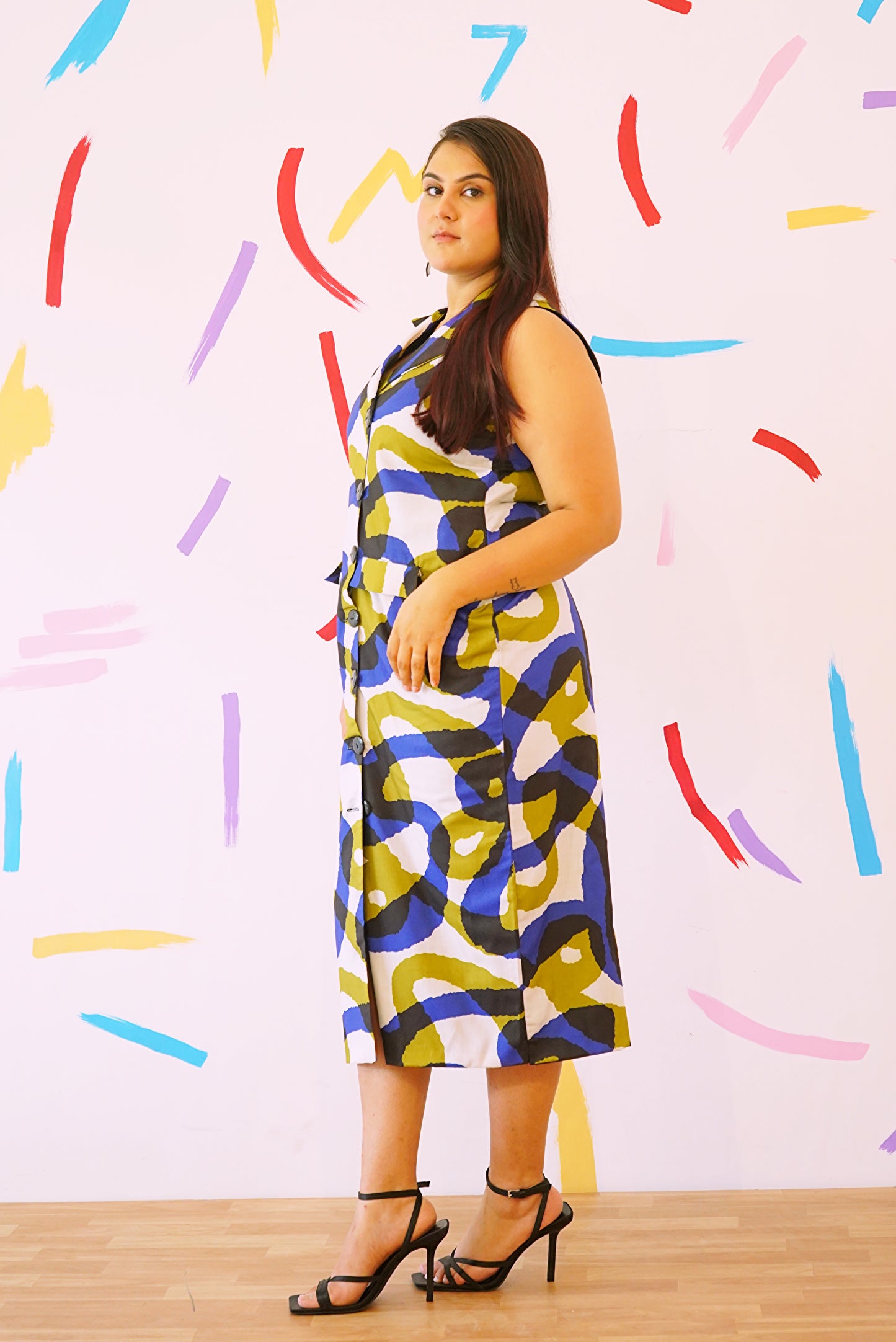 Zig Zag print Dress for Women