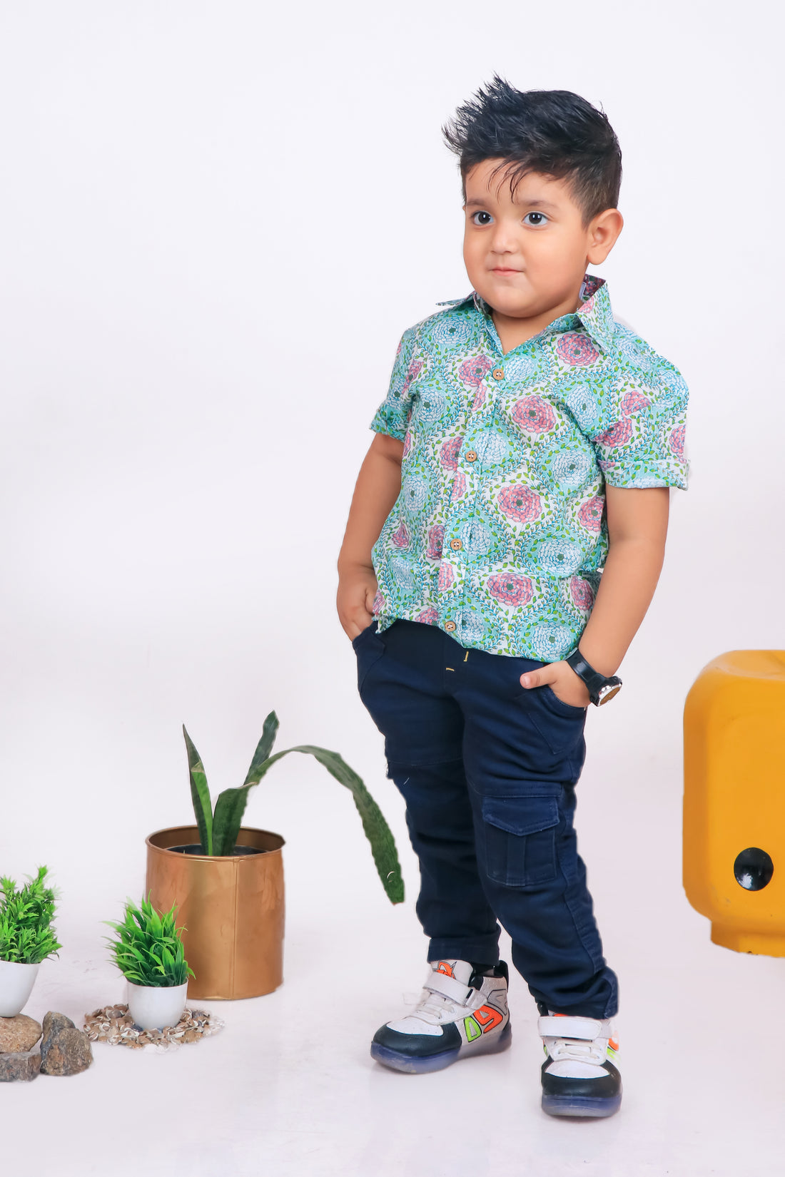 Floral Pattern Kids Shirt