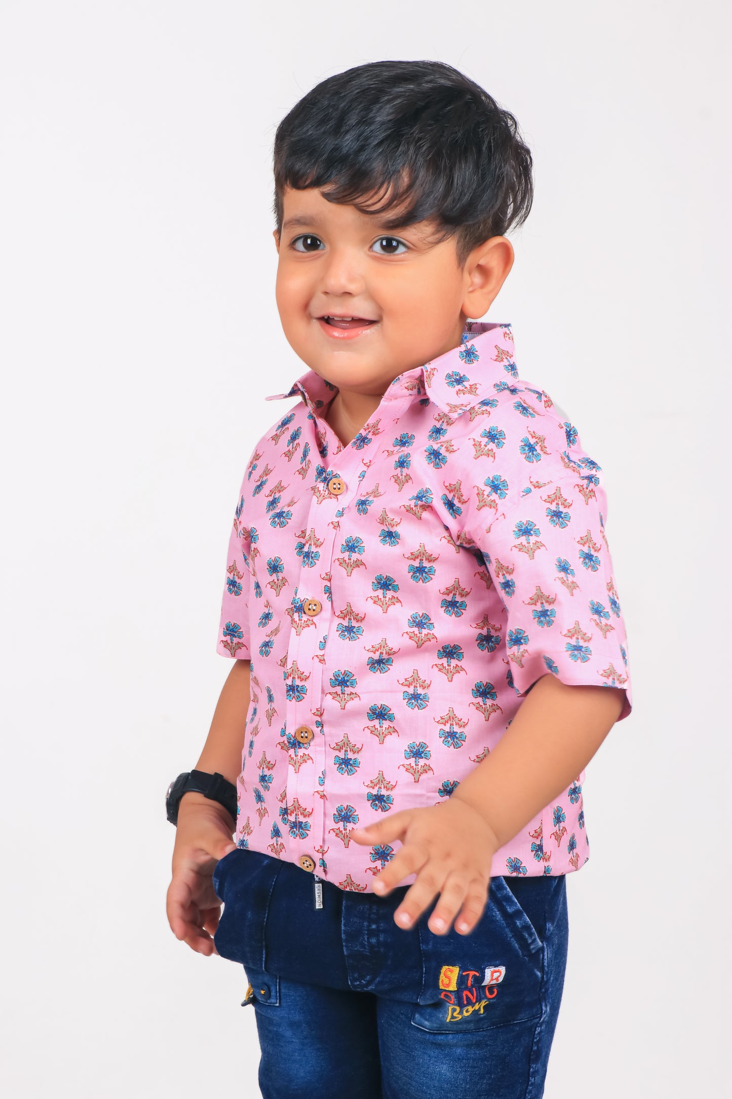 Delicate Pink Floral Shirt