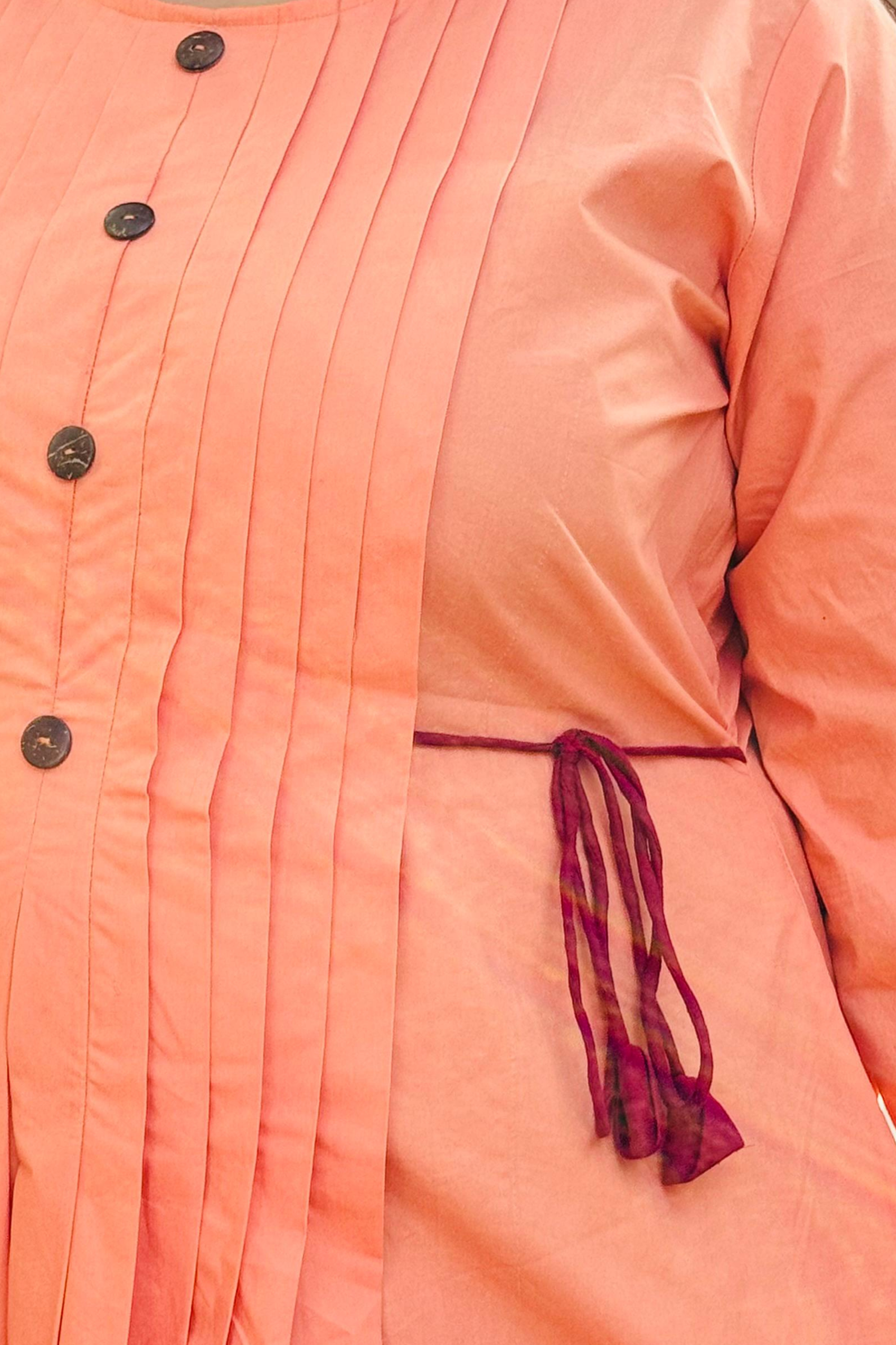 Orange Ribbon Maternity Dress