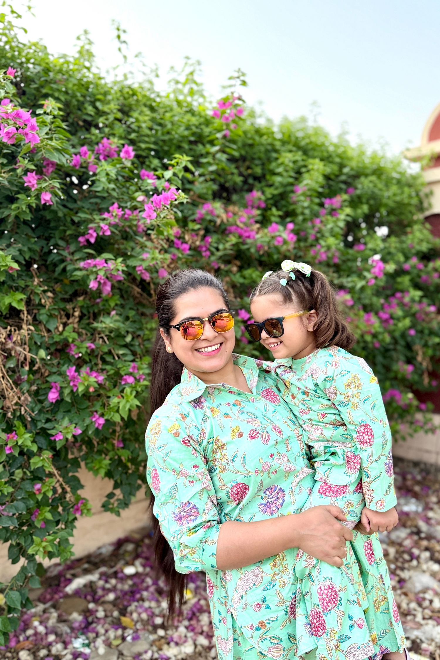 Floral Print Lounge Wear Twinning Combo