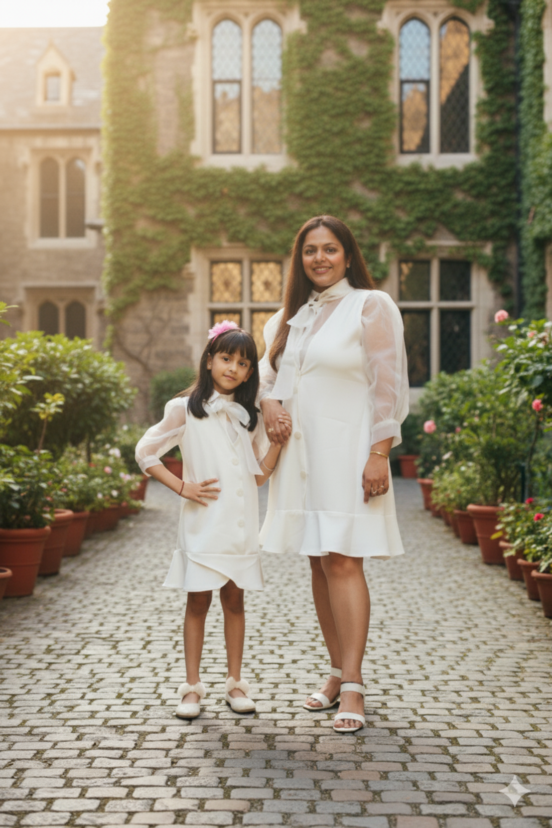 White Party Twinning Dress