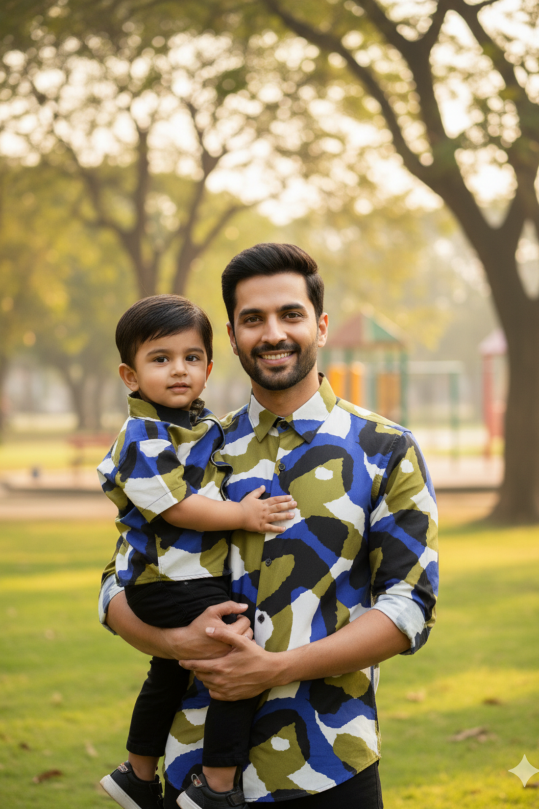 Zig Zag Print Father Son Twinning Set