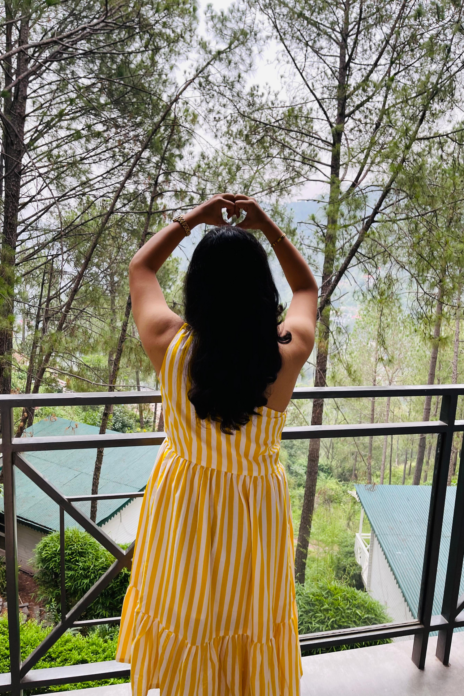 Yellow White Stripes Off Shoulder Dress