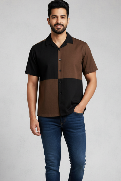 Black and Brown Checkerboard Father Son Twinning Set