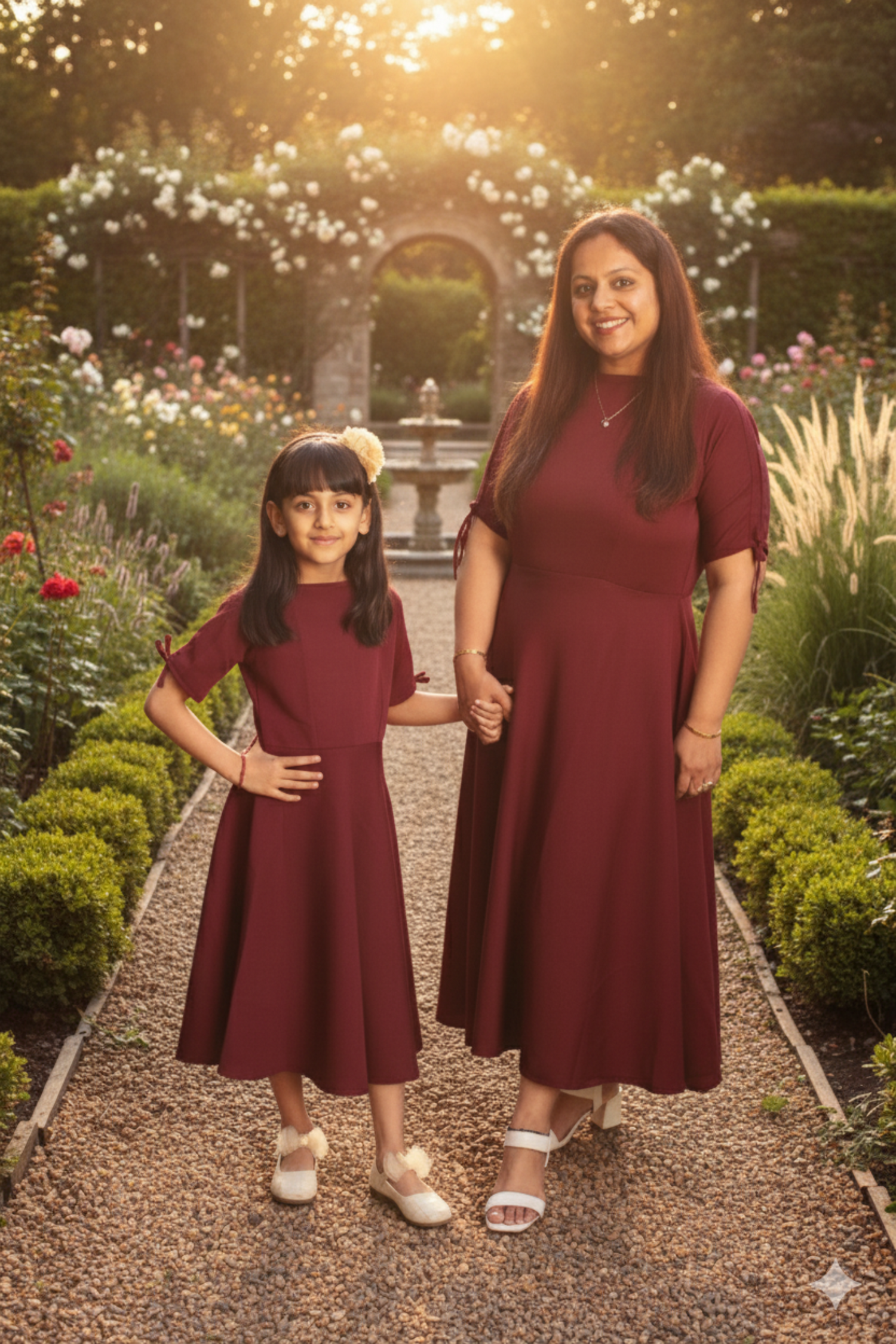 Maroon Mignon Twinning Dress