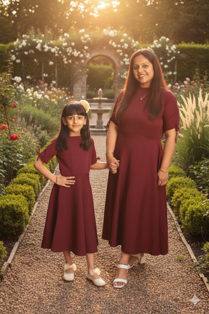 Maroon Mignon Twinning Dress