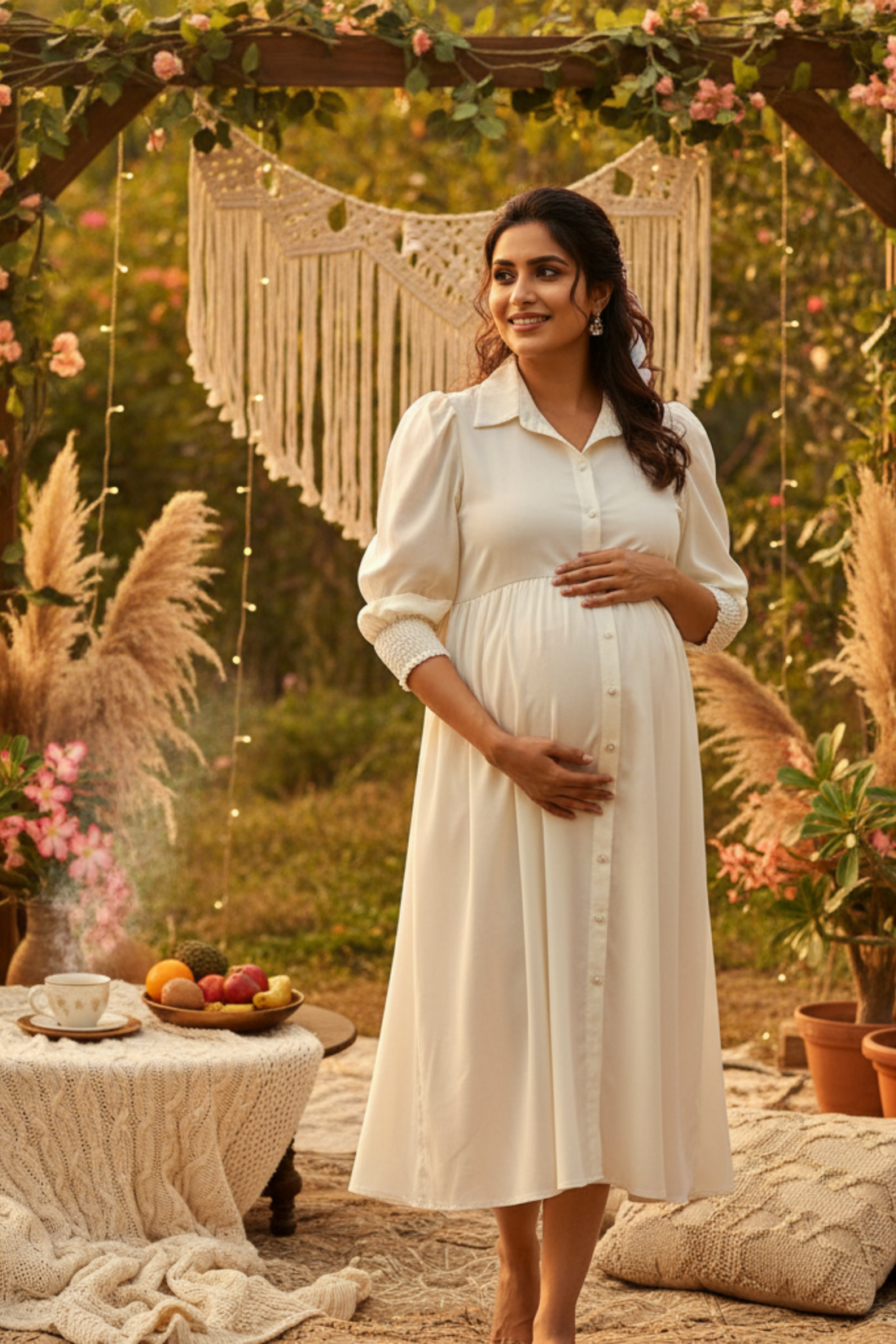 White Maternity Dress