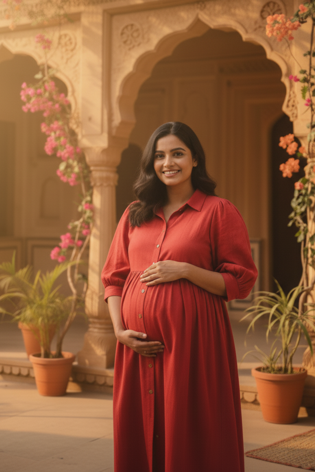 Red Maternity Dress