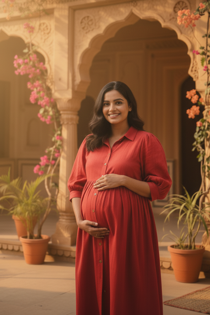 Red Maternity Dress